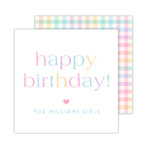 Custom Pastel Happy Birthday Gift Tags