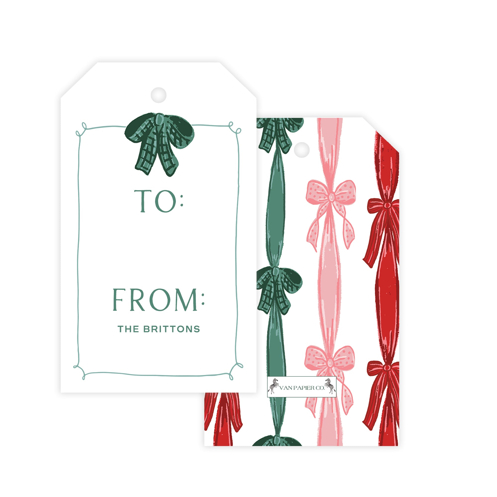 Bows Holiday Gift Tags