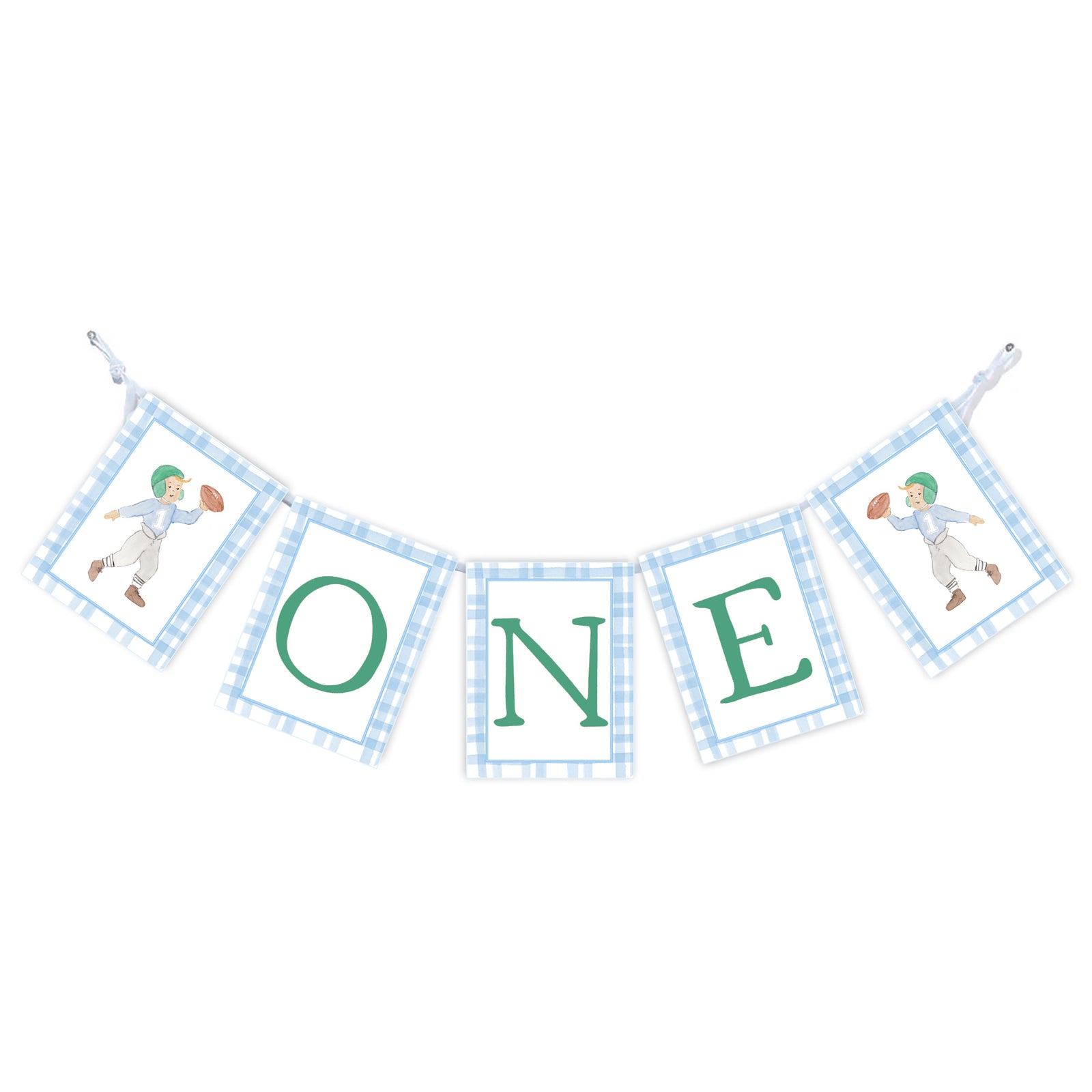 "ONE" Football 1st Birthday High Chair Banner