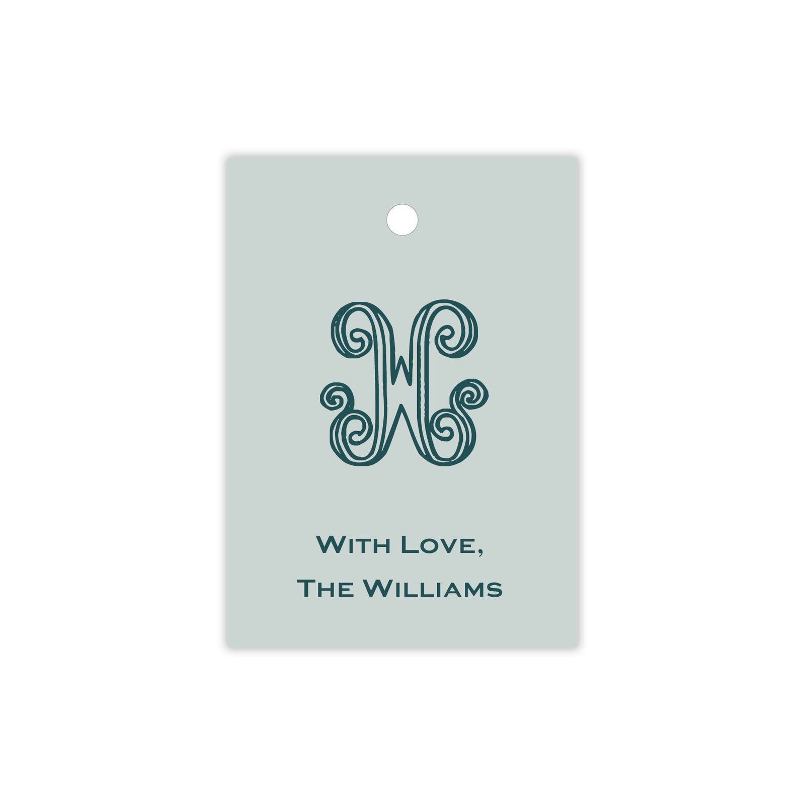 Curly Initial Gift Tags