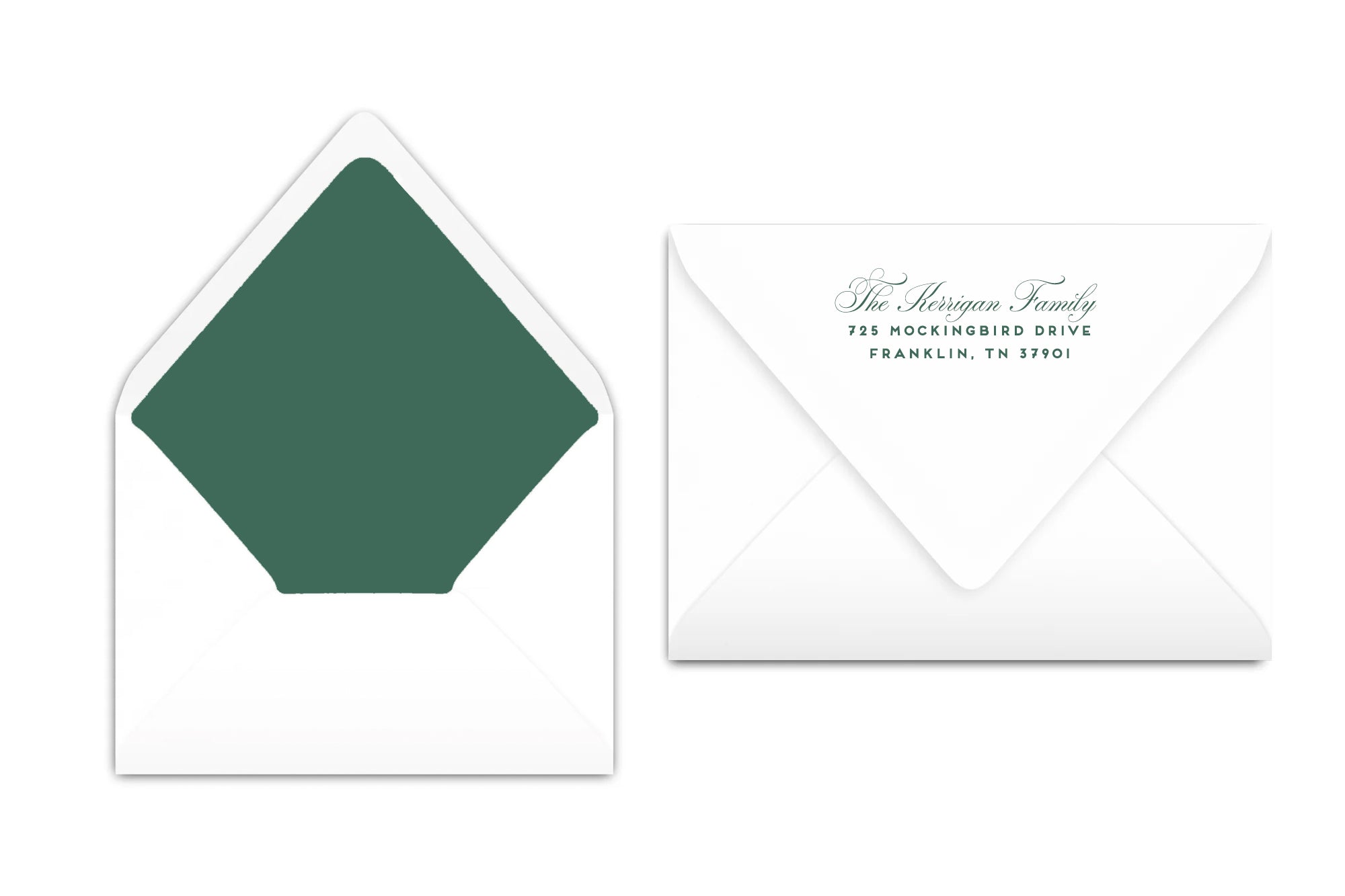 Green Scallop Christmas Card