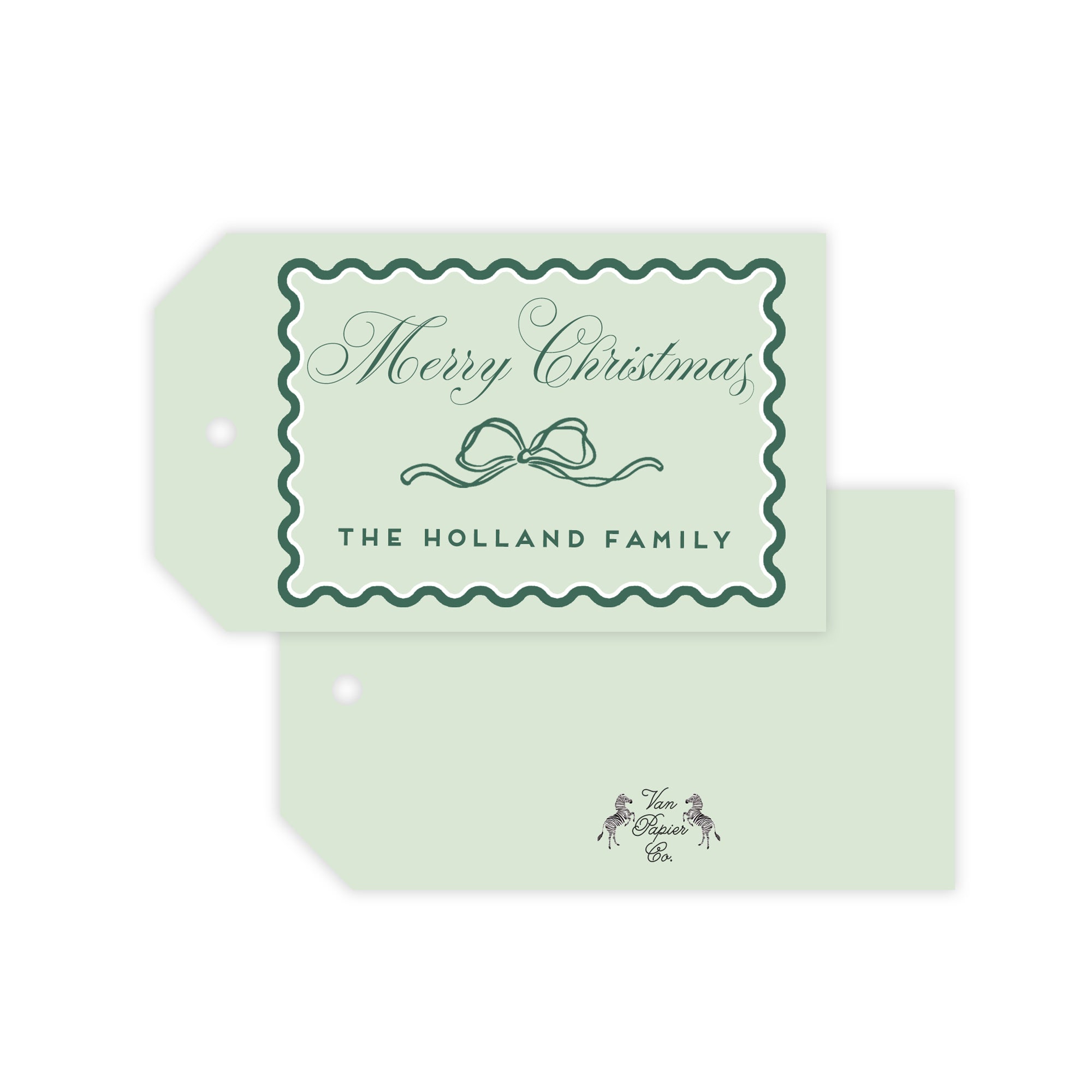 Green Scallop Gift Tags