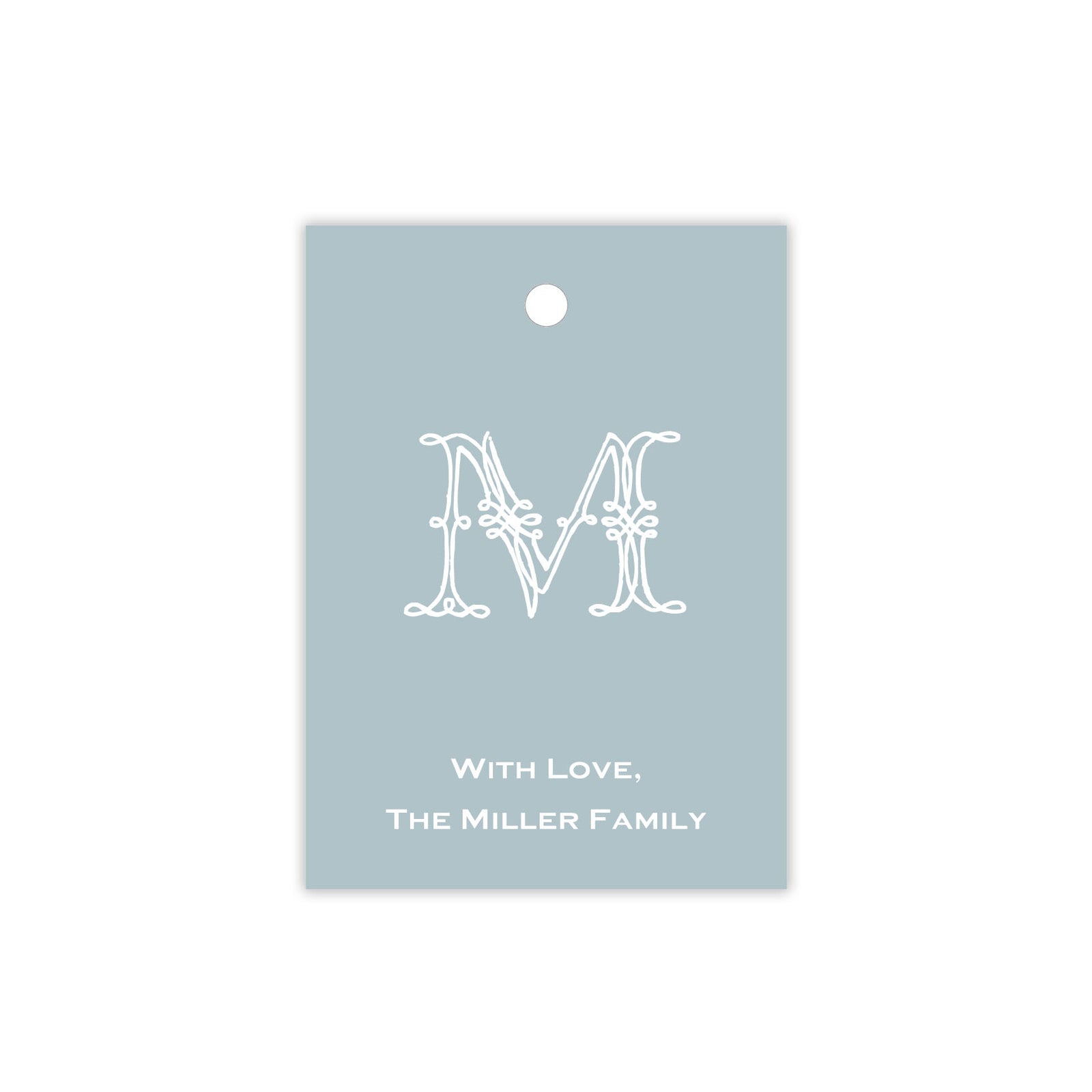 Greige Initial Gift Tags