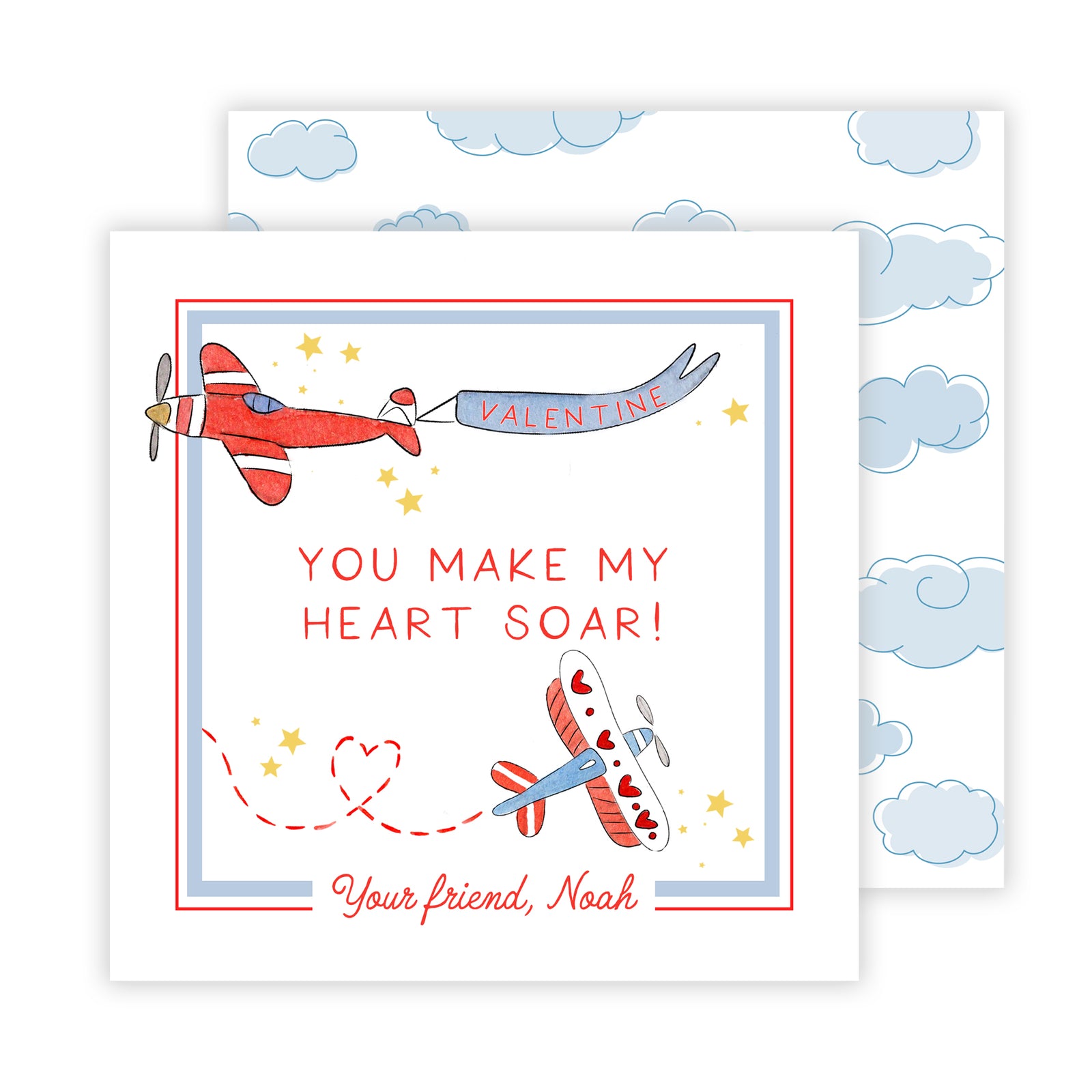 Airplane Valentine Tags