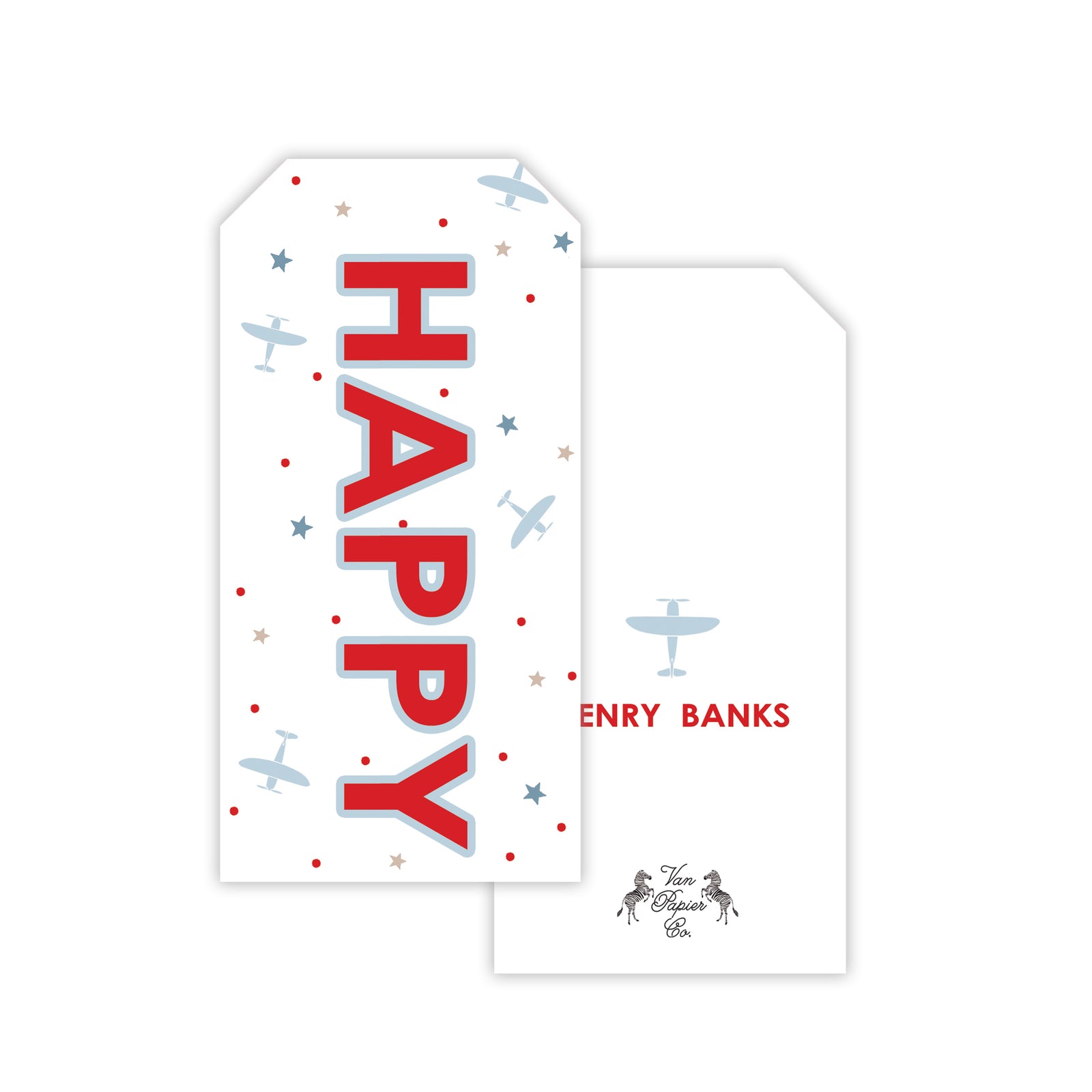 Boys "HAPPY" Gift Tags