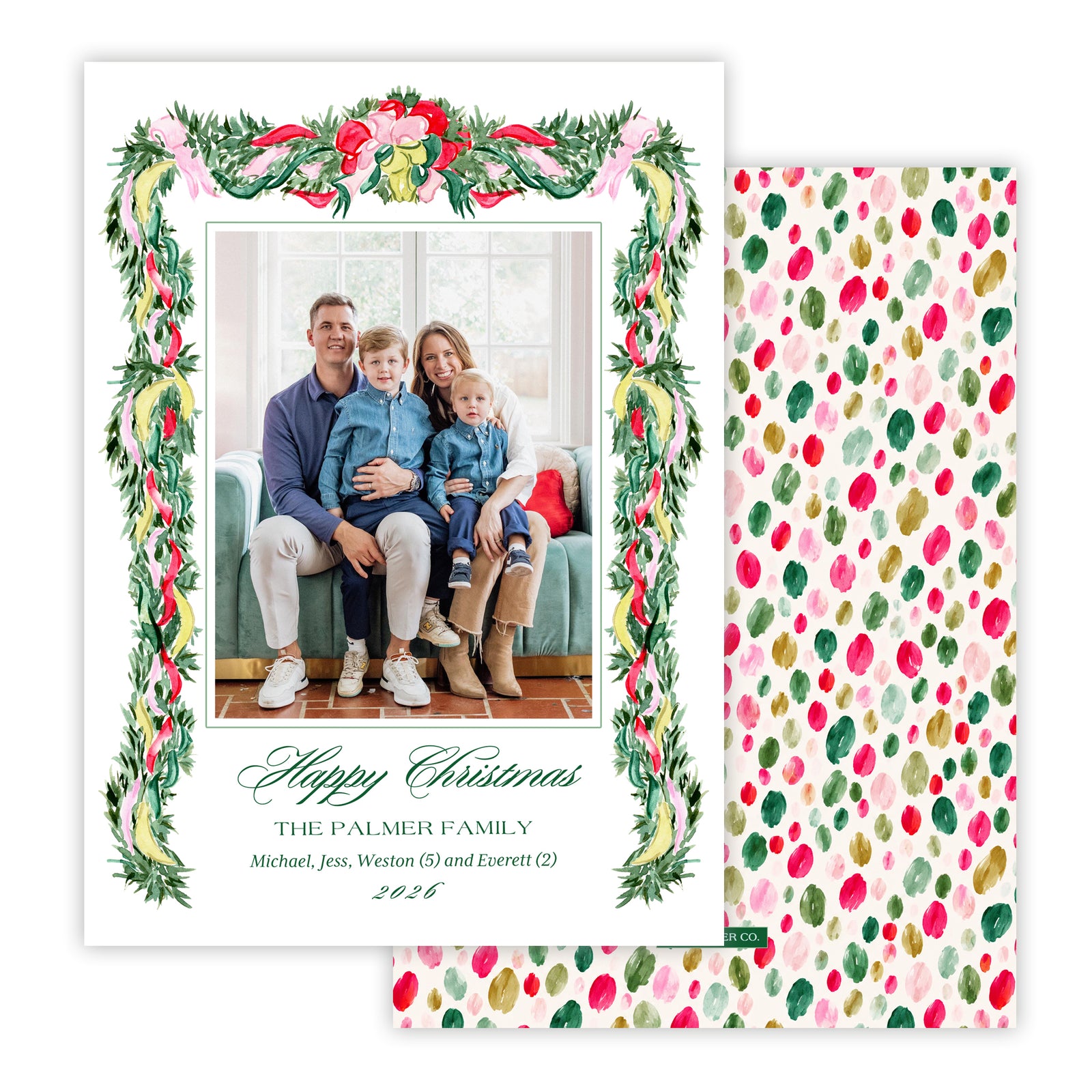 Happy Garland Christmas Card