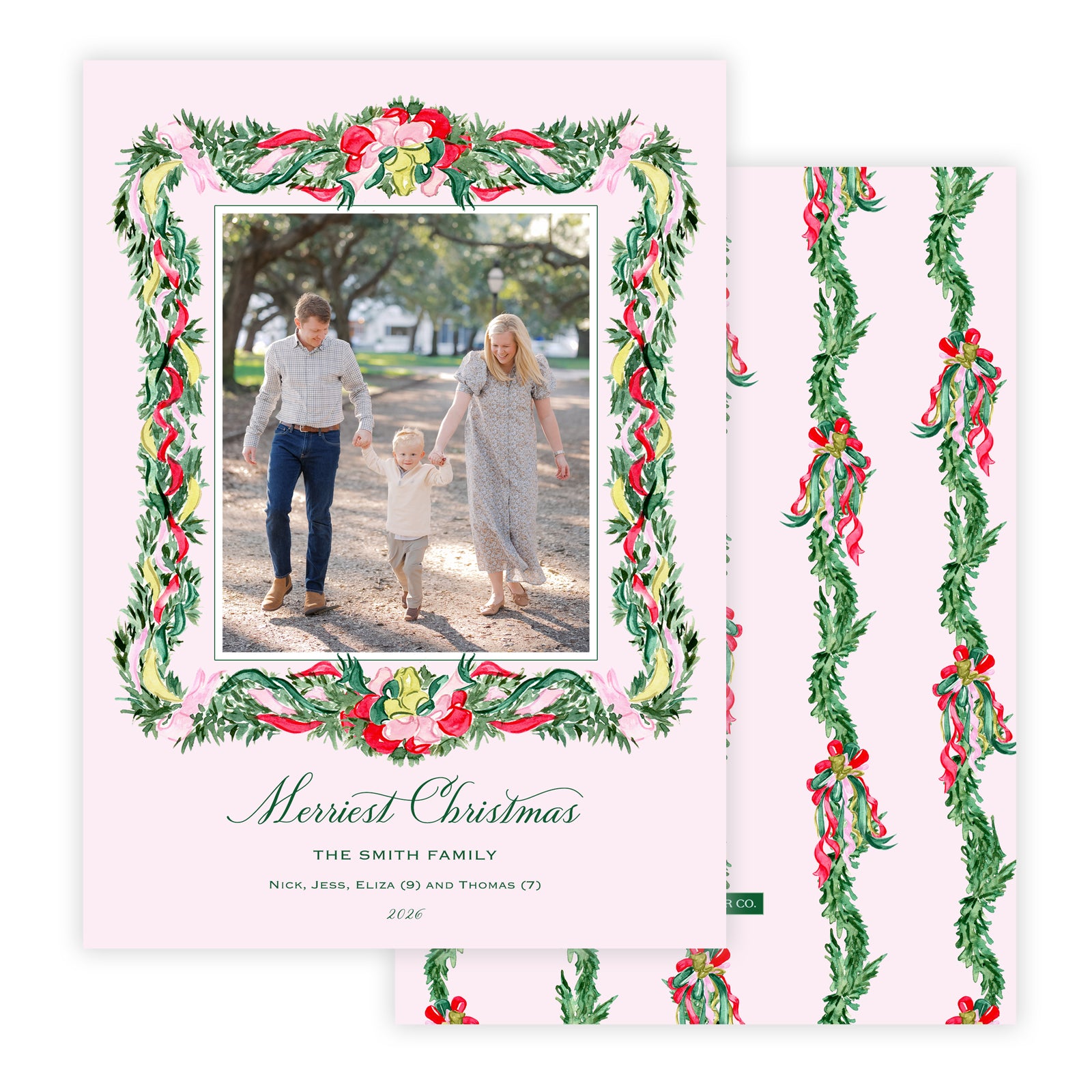 Happy Pink Christmas Card