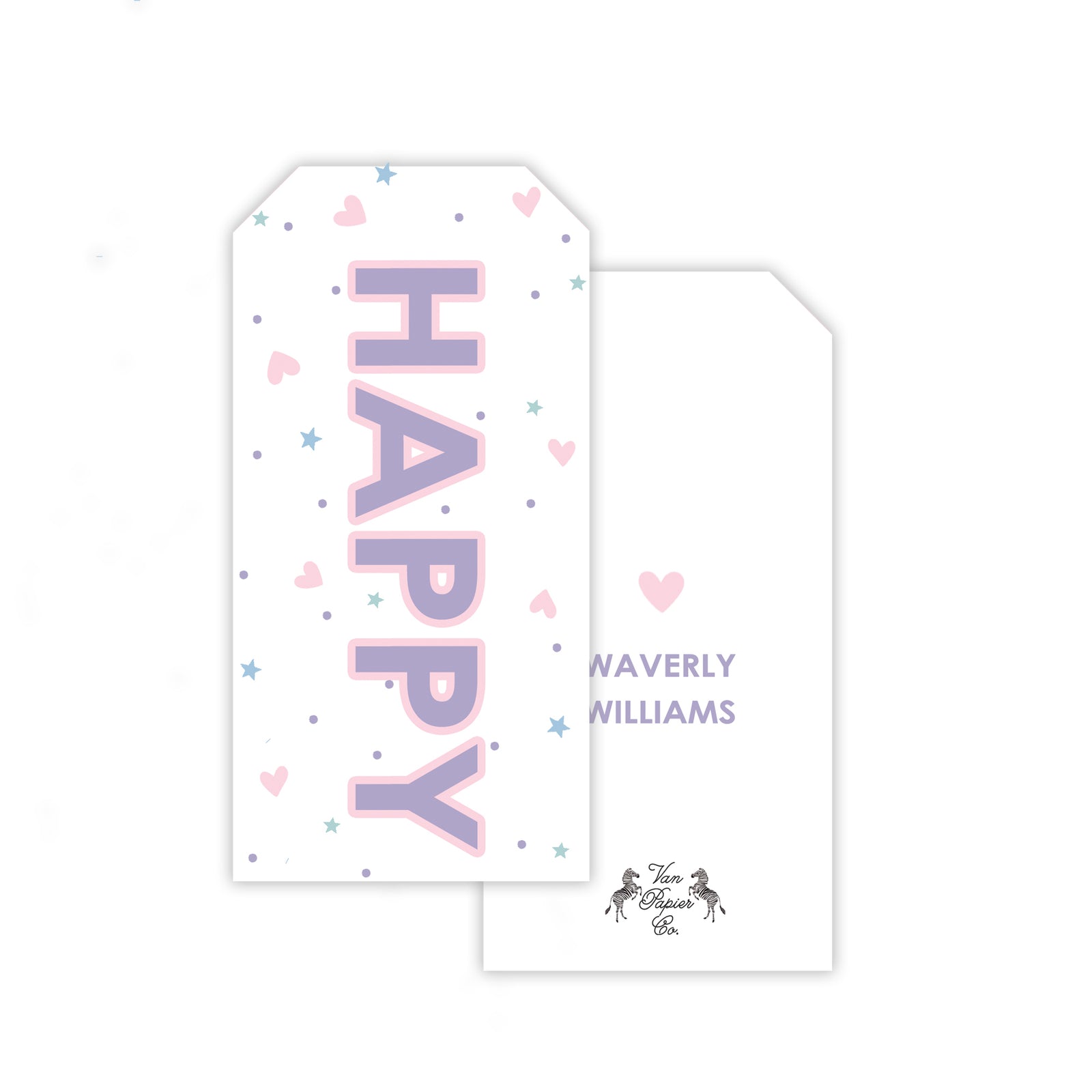 Girls "HAPPY" Gift Tags