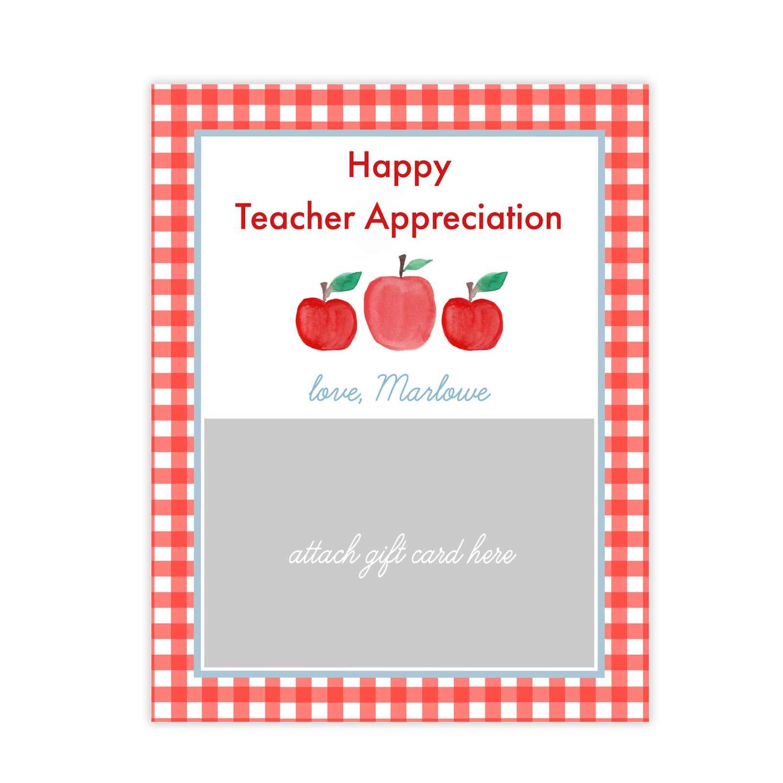 Happy Teacher Appreciation Gift Card Holder