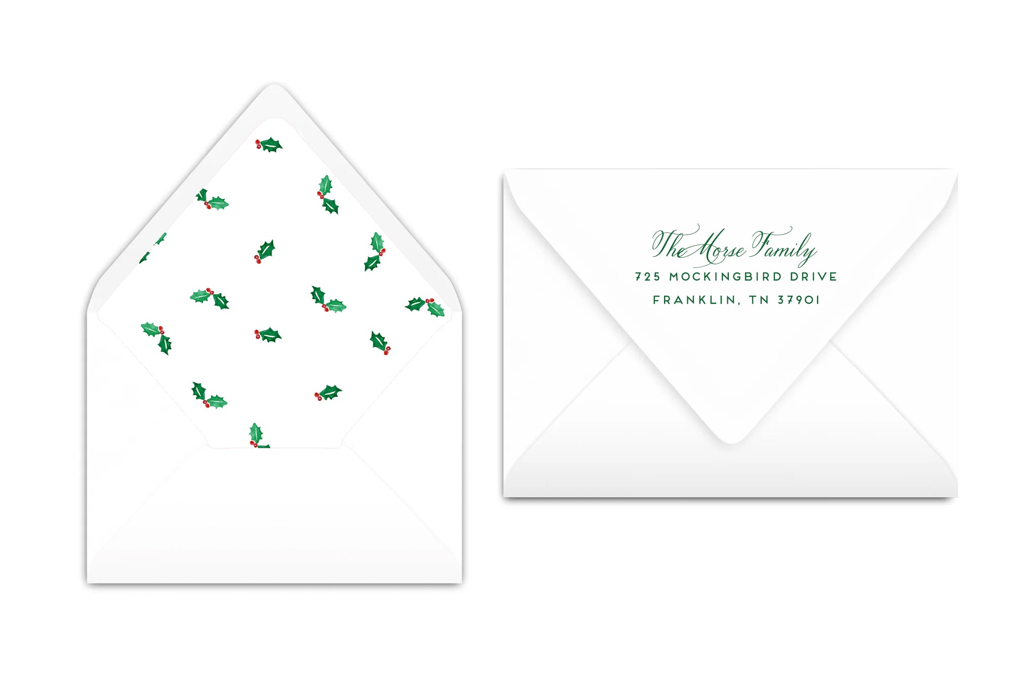 Holly Christmas Card