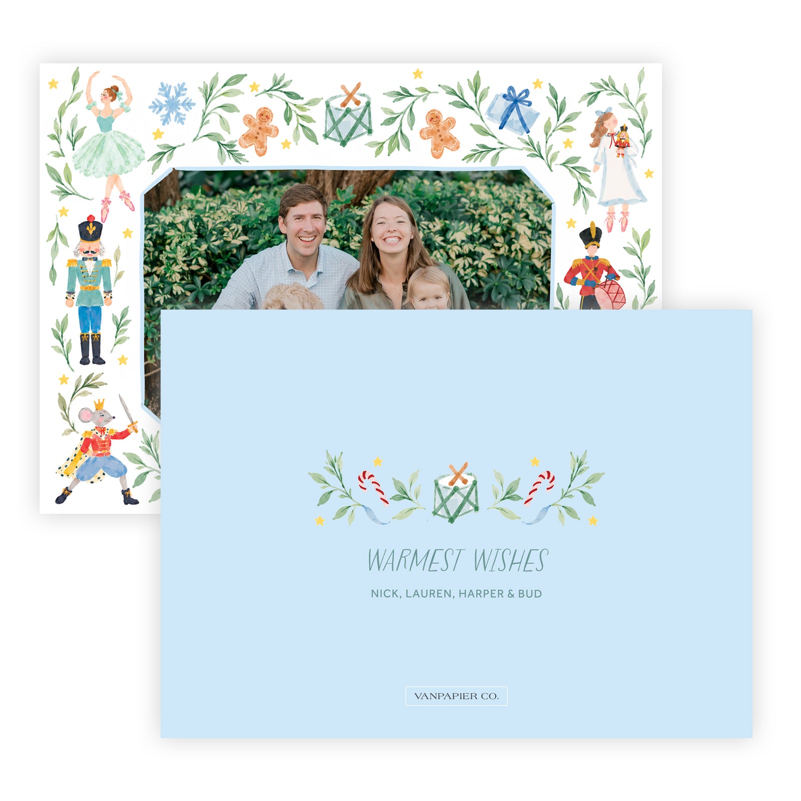 Whimiscal Nutcracker Horizontal Christmas Card