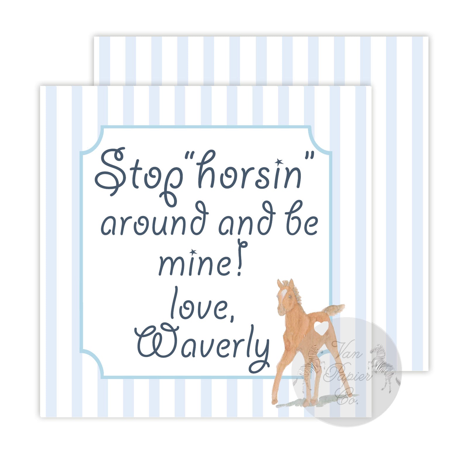 Stop Horsin' Around Valentine Tags