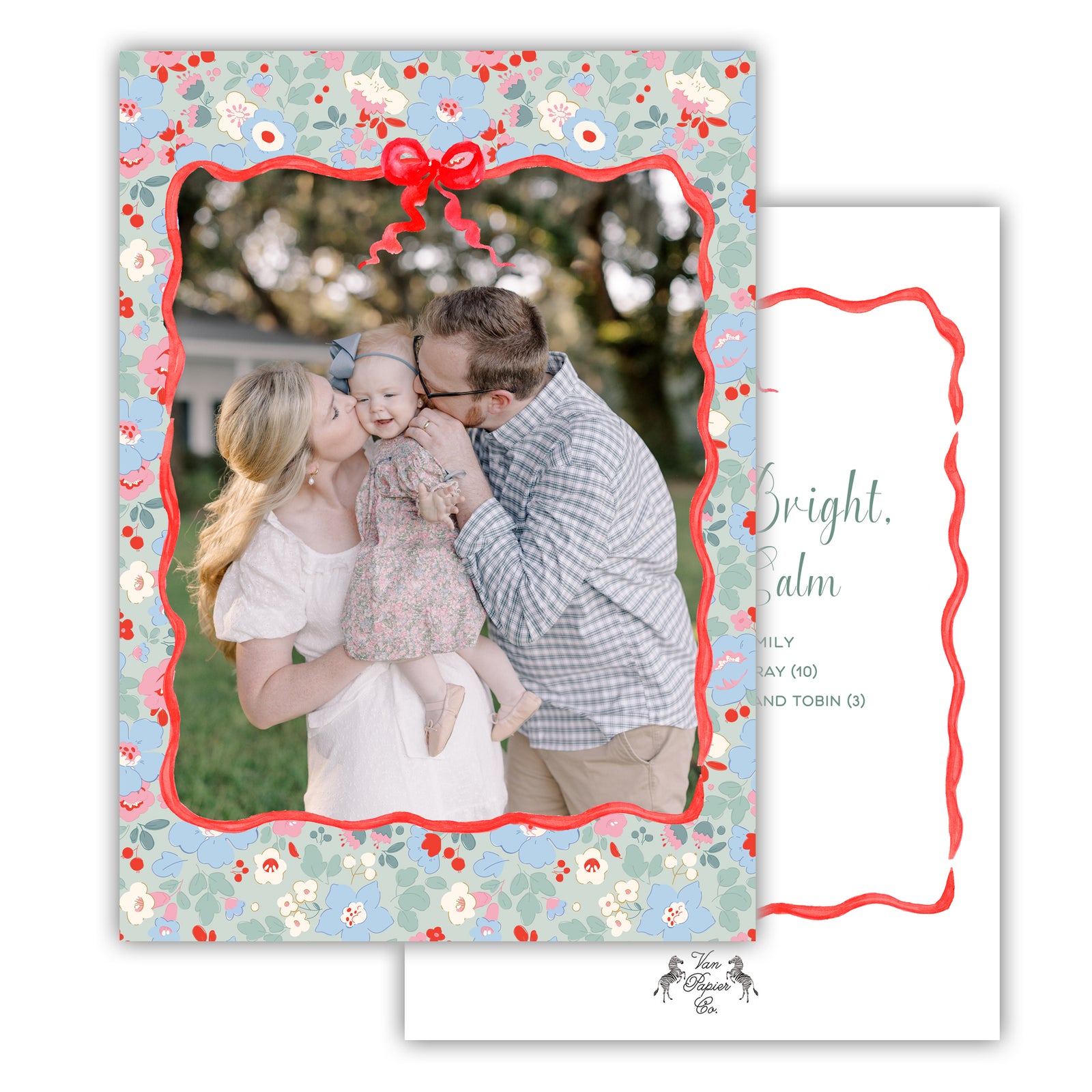 Liberty Floral Christmas Card