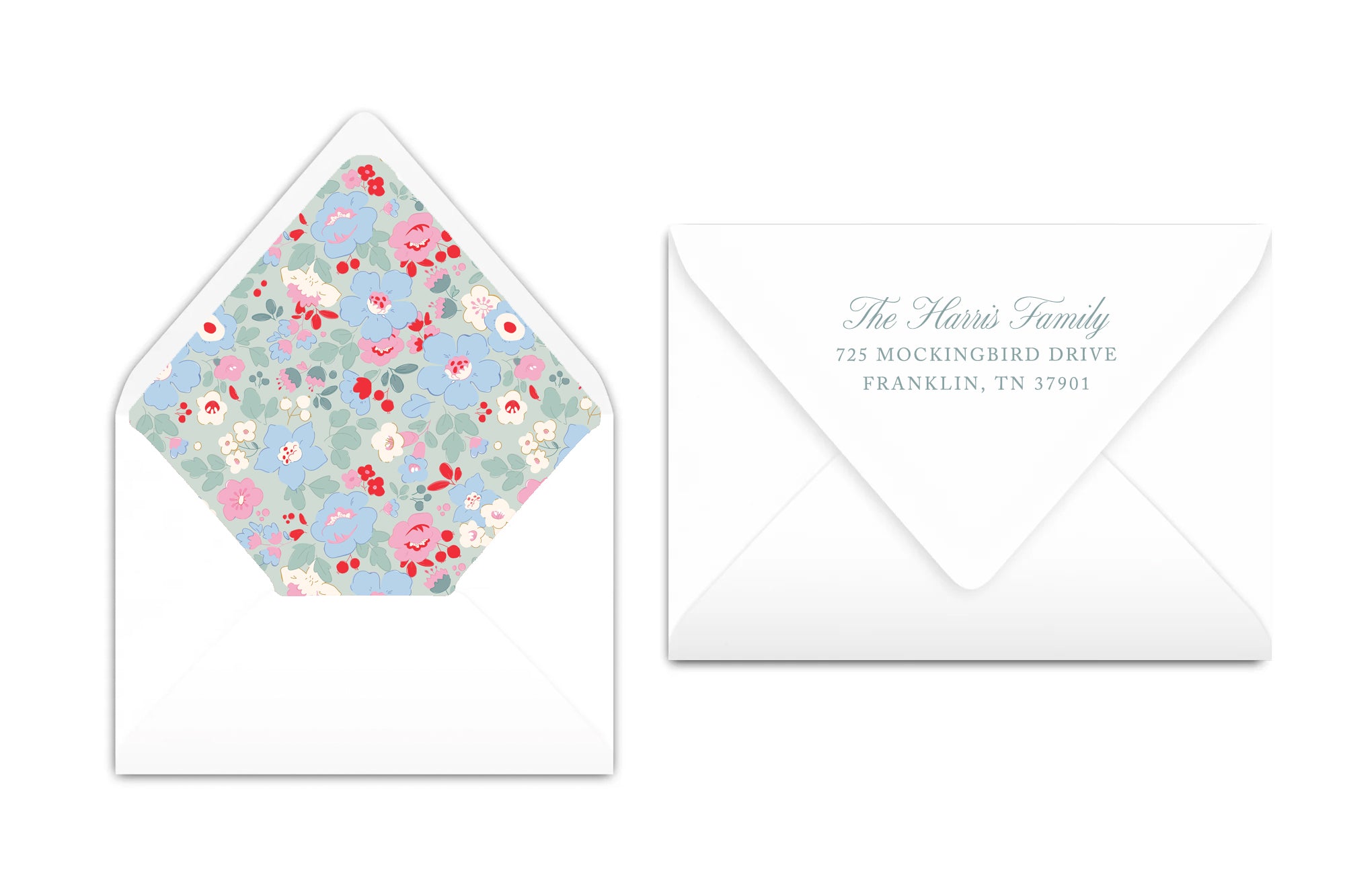 Liberty Floral Christmas Card