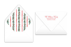 Holly Garland Frame Christmas Card