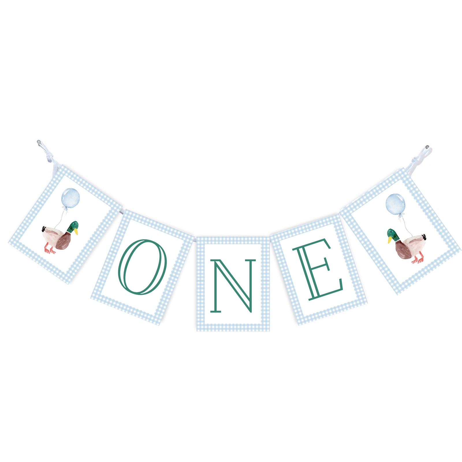 "ONE" Lucky Duck High Chair Banner