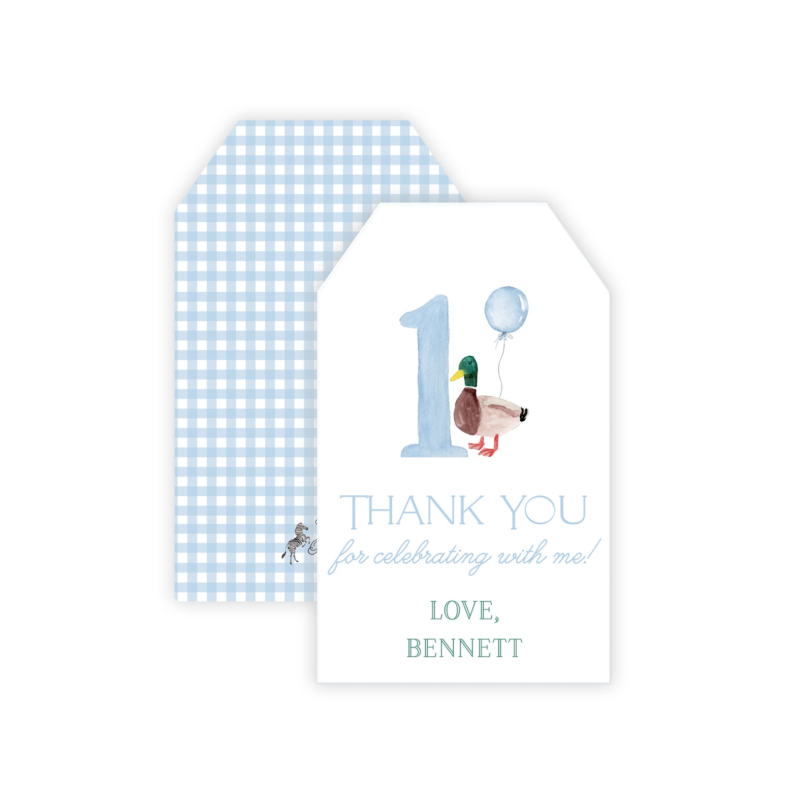 One Lucky Duck Party Favor Tags