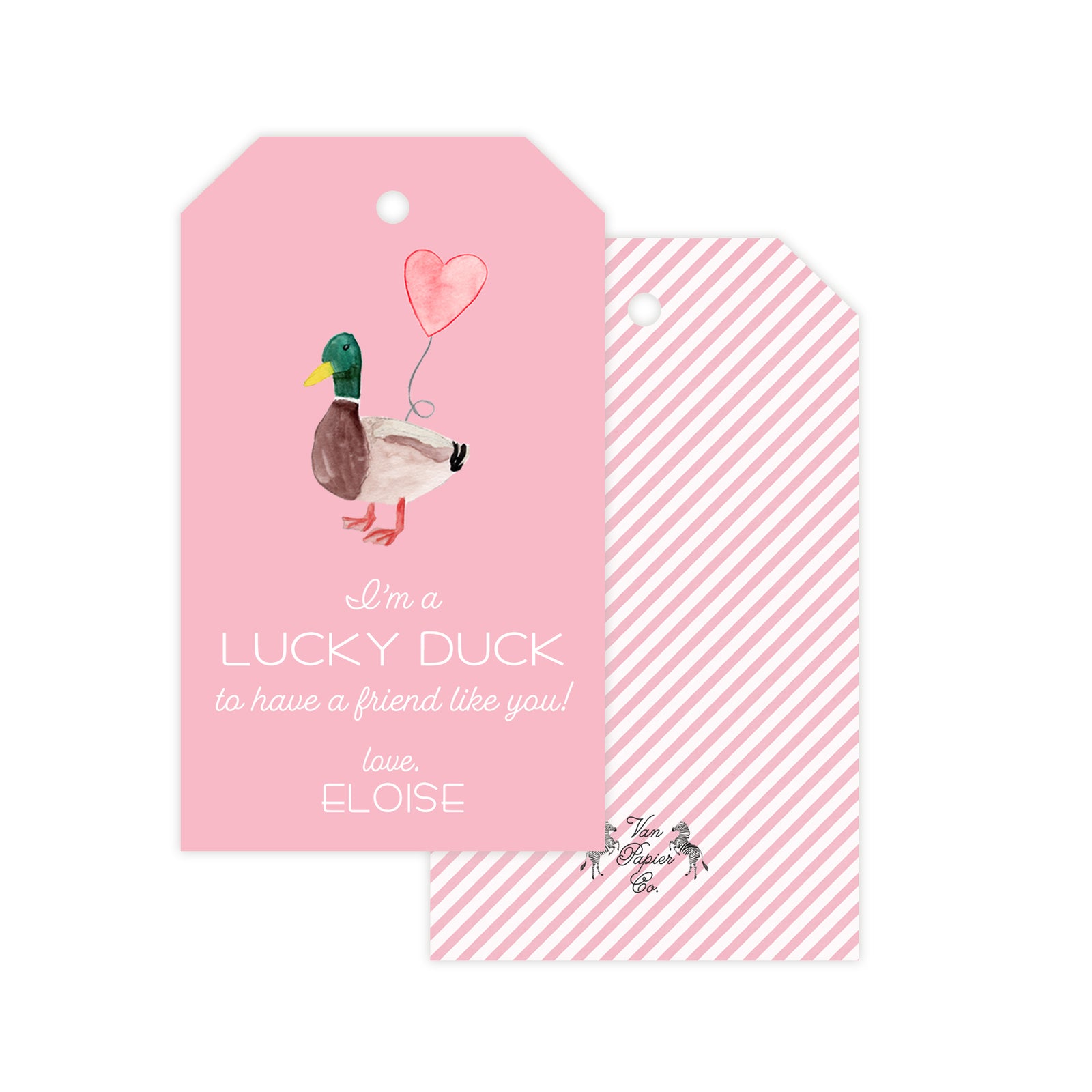 Lucky Duck Valentine Tag