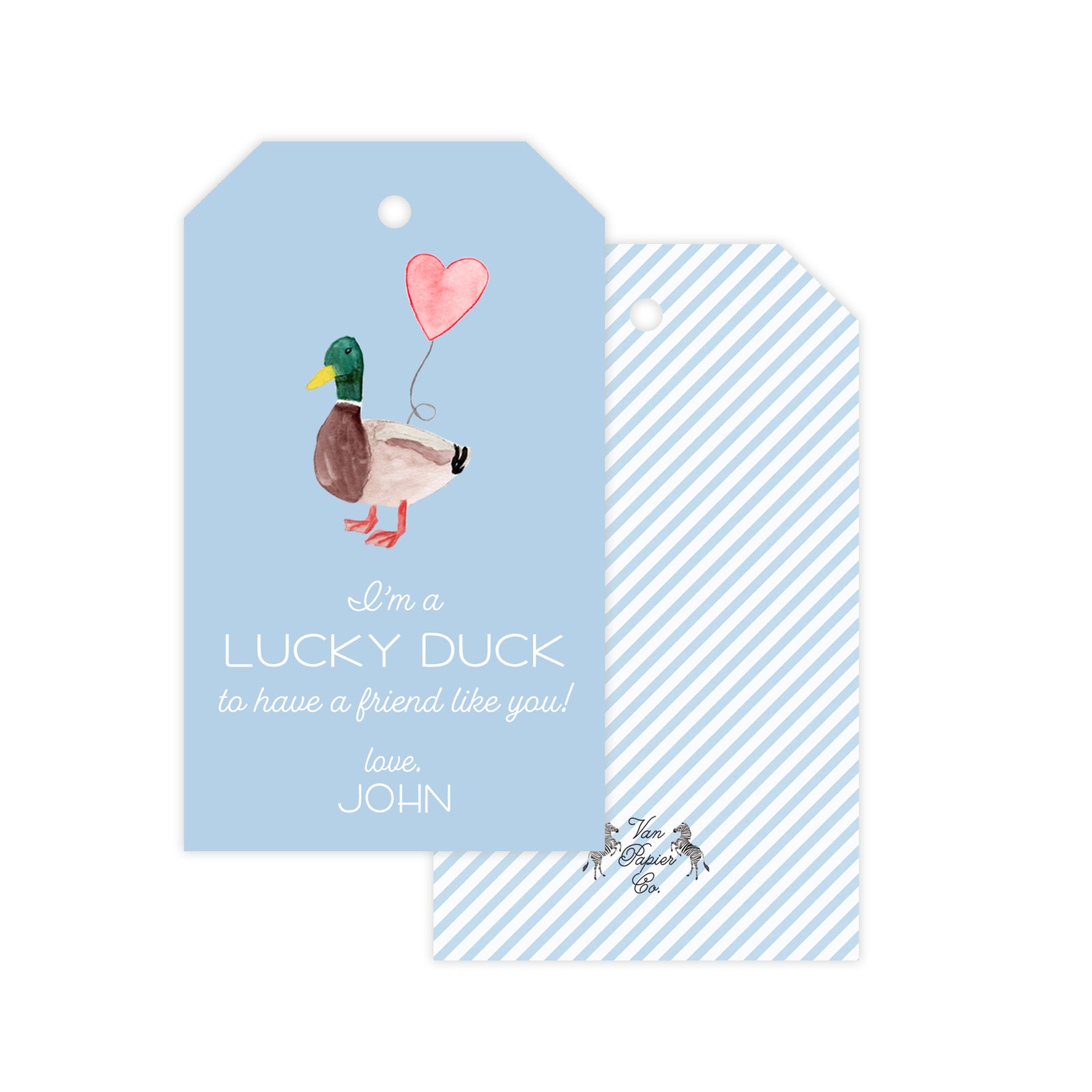 Lucky Duck Valentine Tag