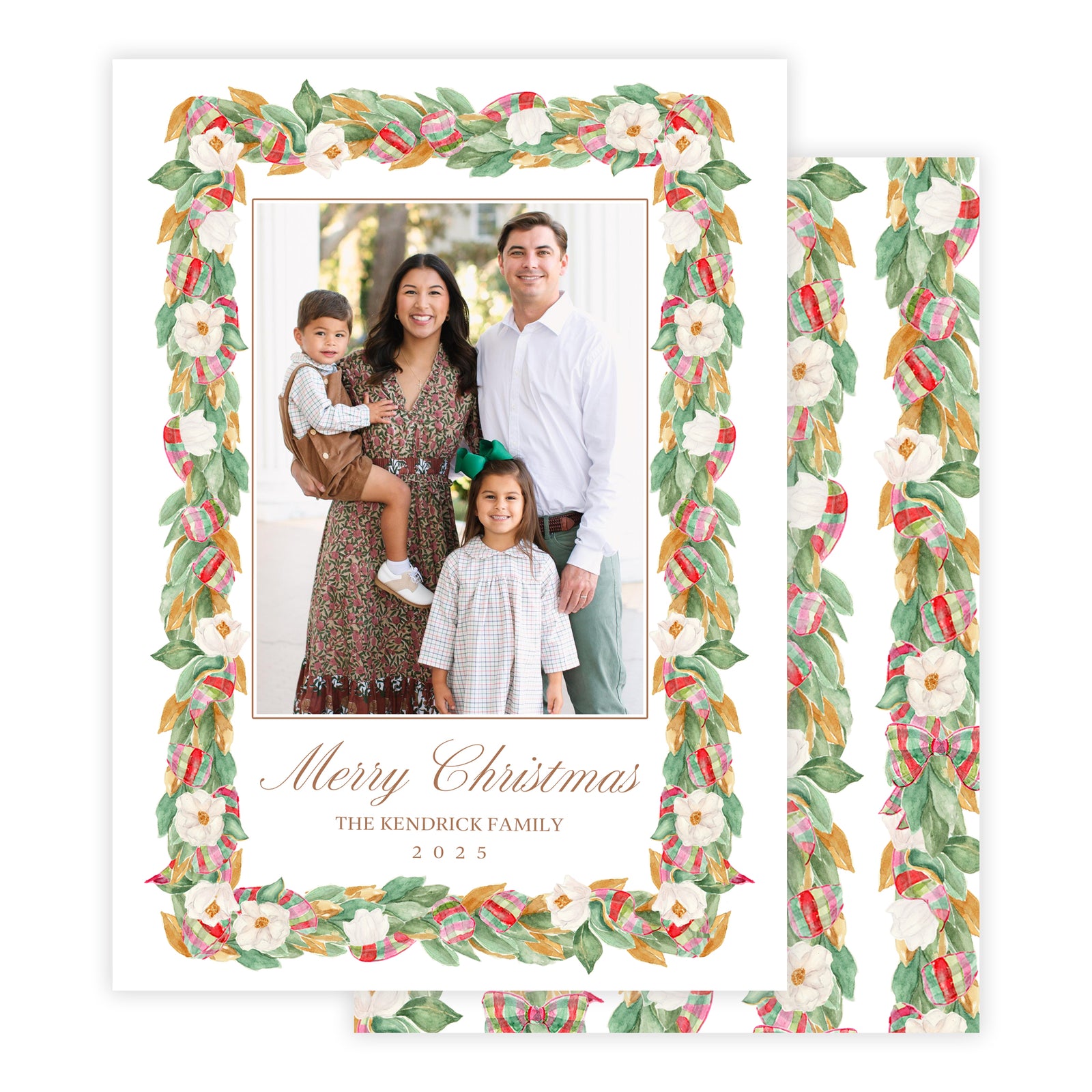 Magnolia Frame Christmas Card