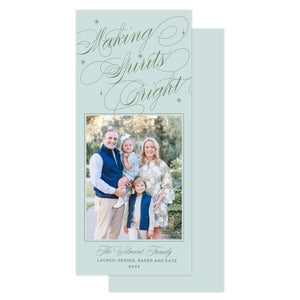 Tall and Skinny Calligraphy Christmas Card