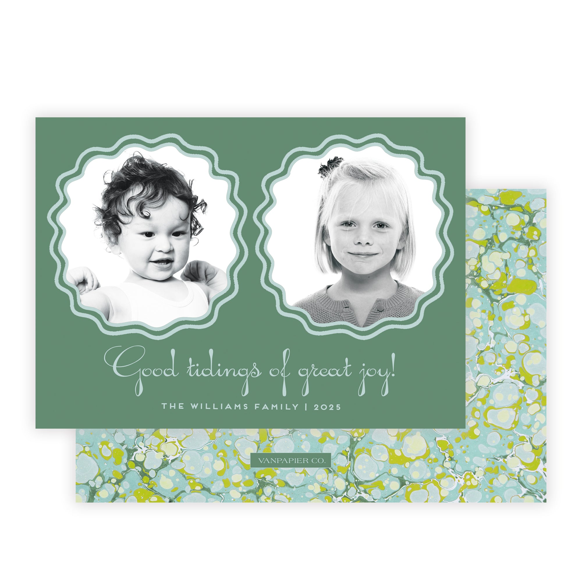 Marbled Christmas Card