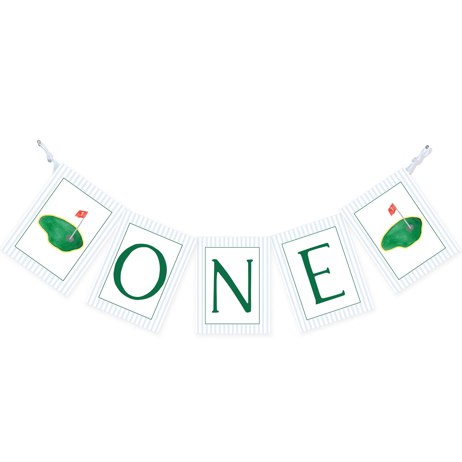 Golf Themed 1st Birthday High Chair Banner