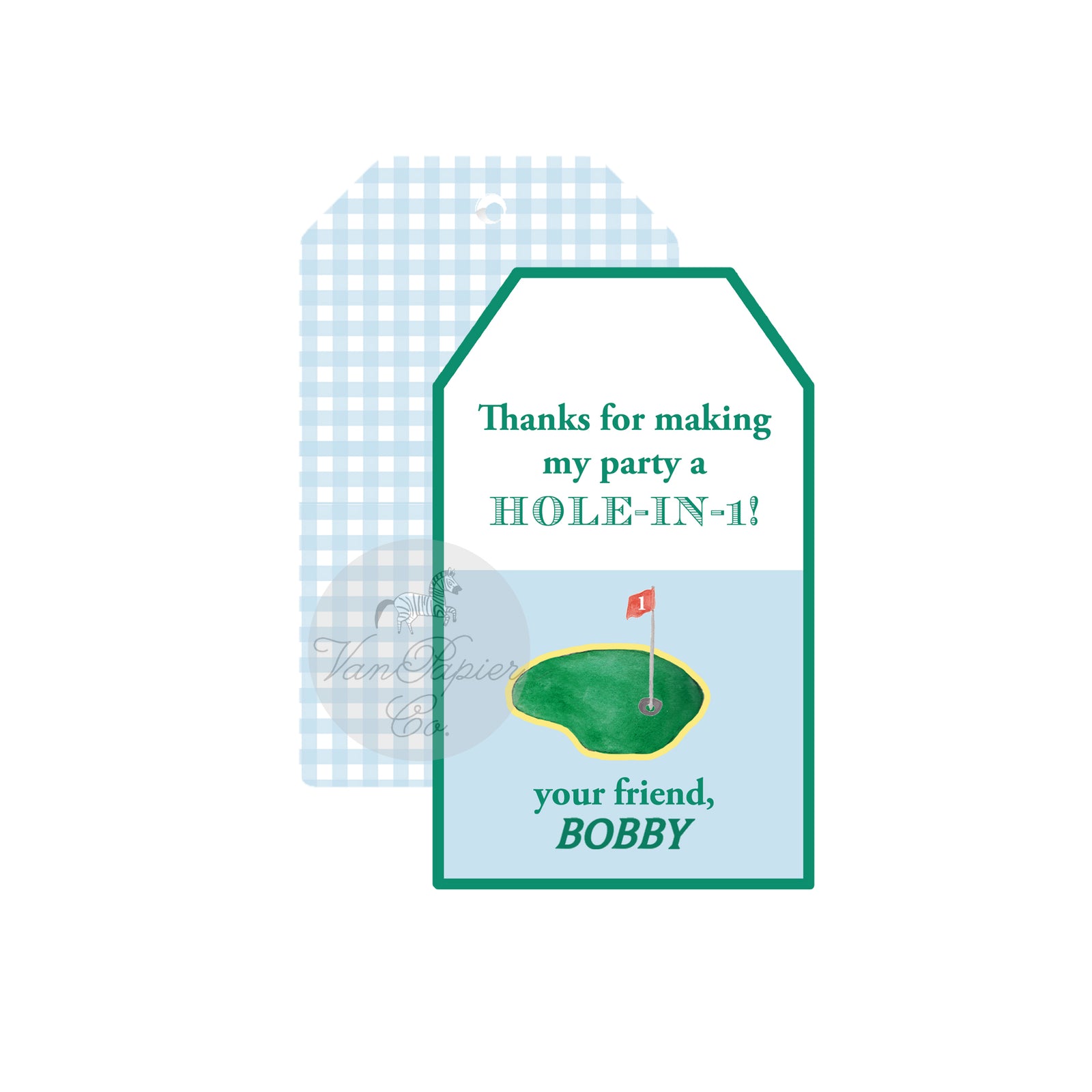 Hole-In-One Party Favor Tags