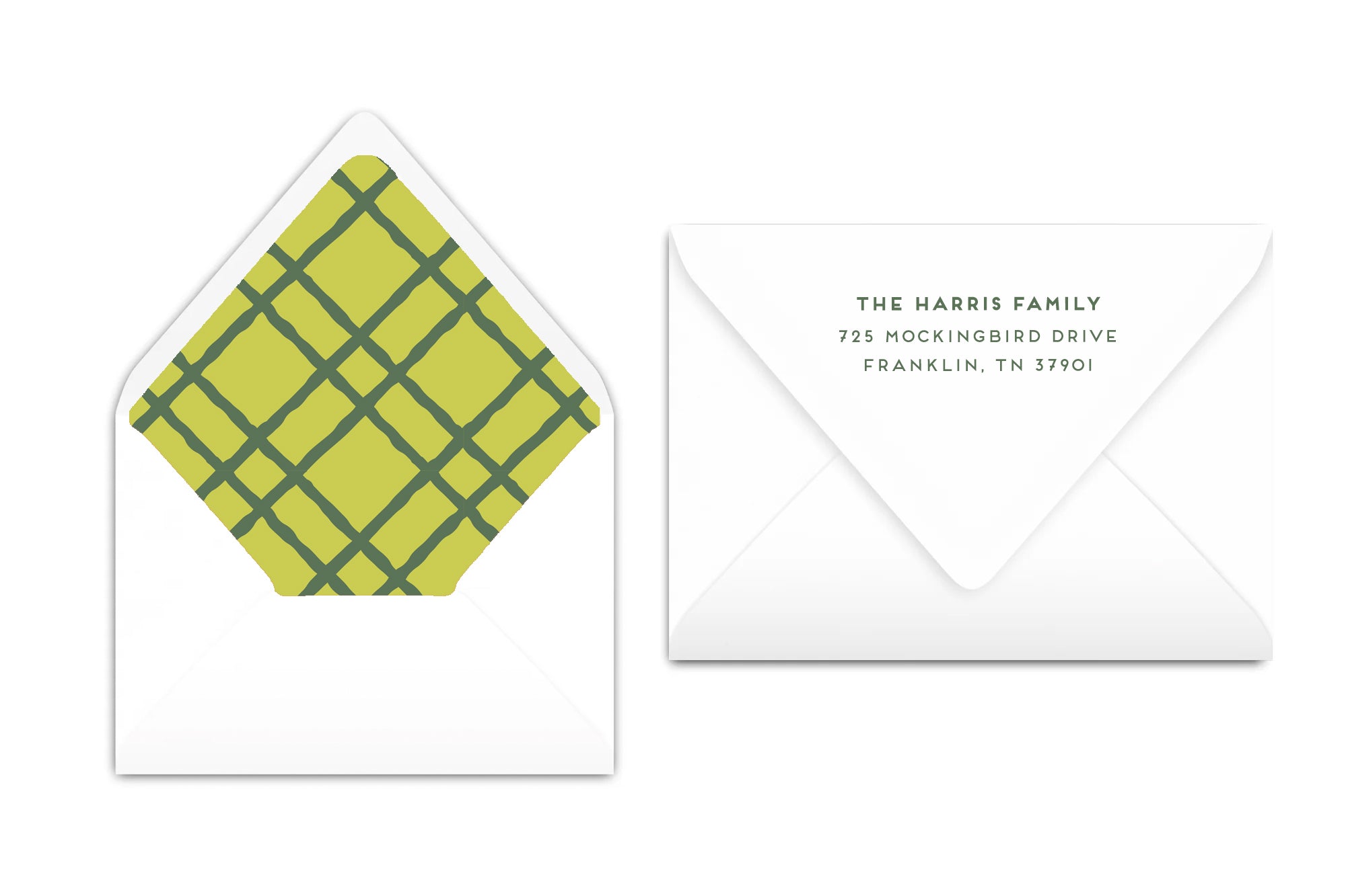 Chartreuse Merry Christmas Card