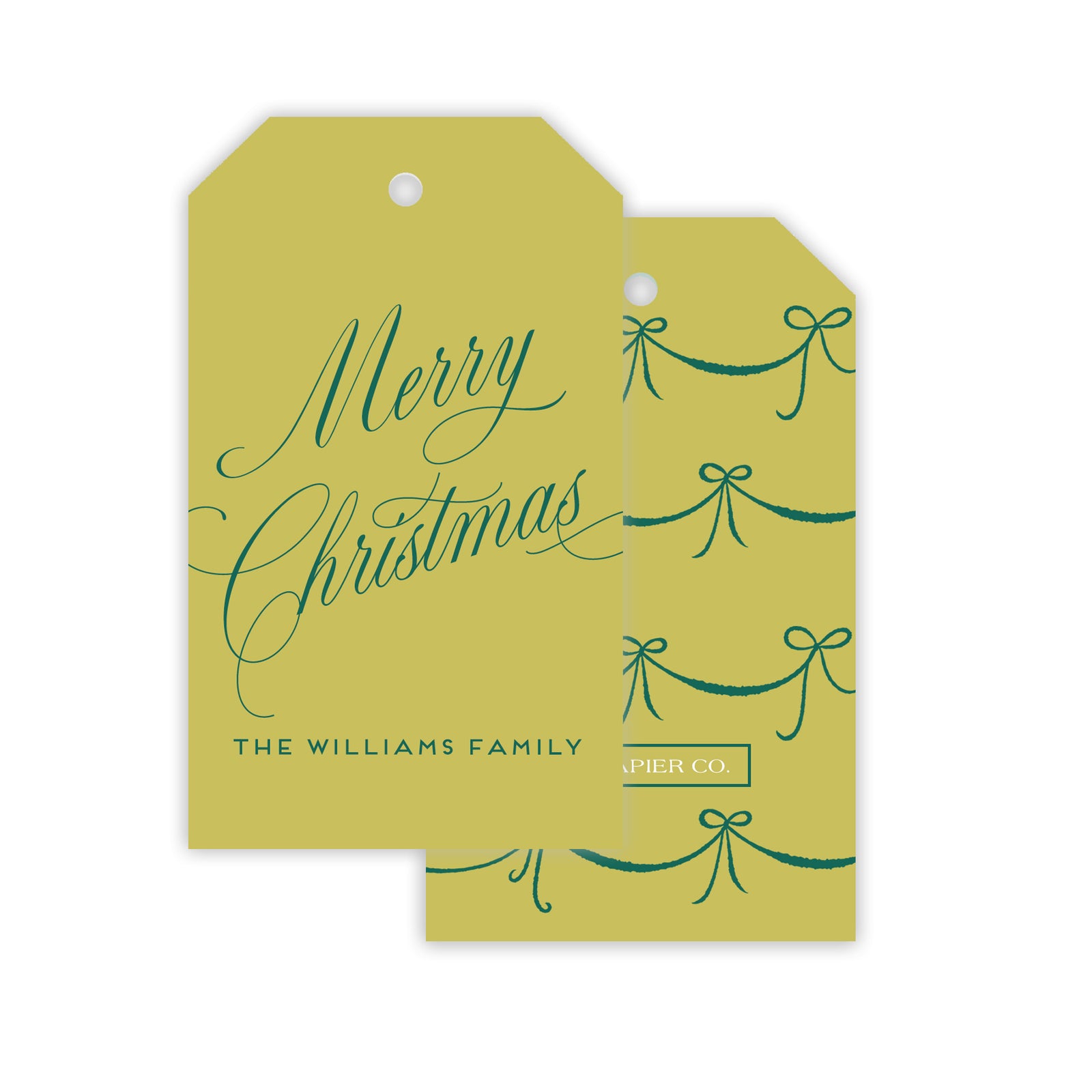 Merry Christmas Calligraphy Gift Tags