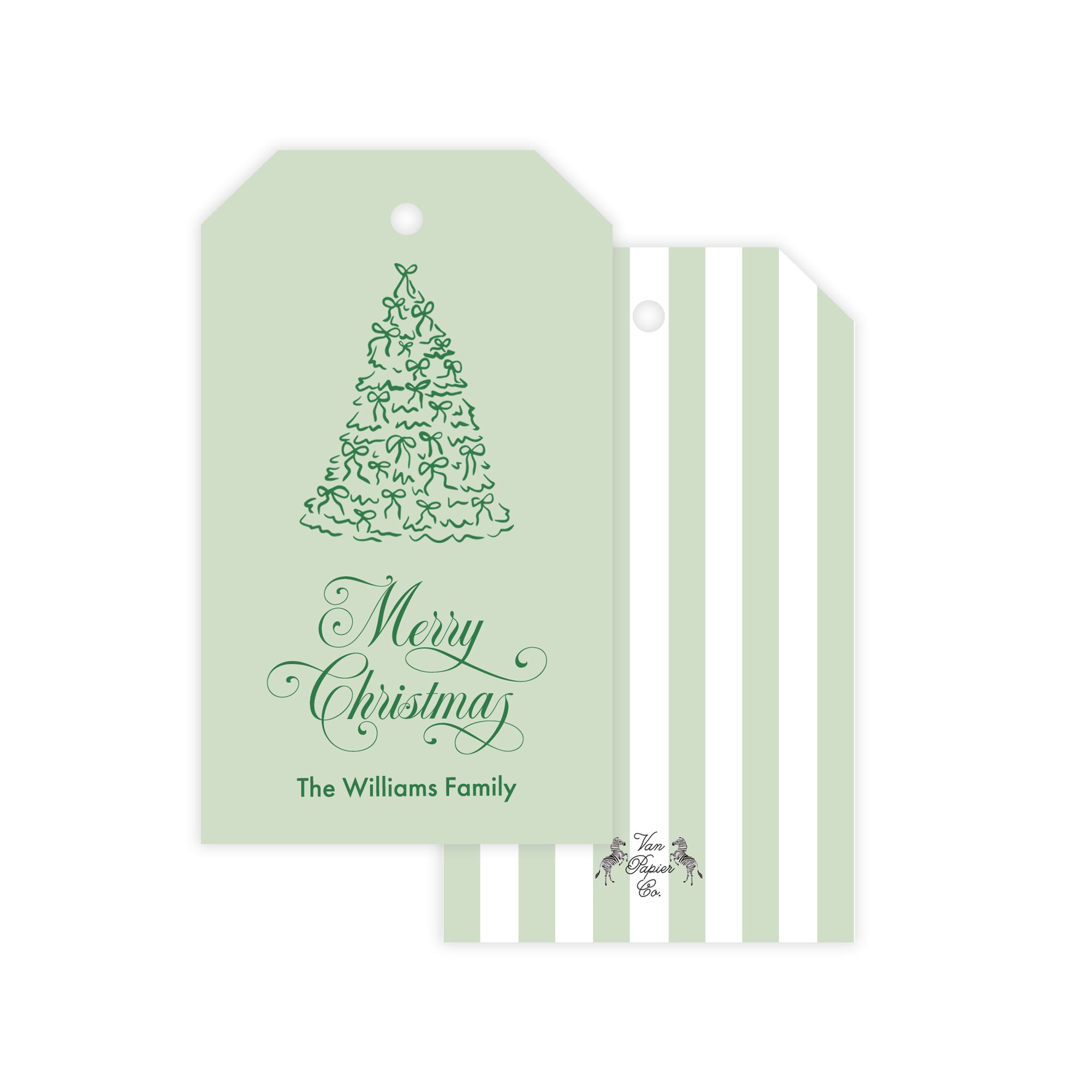 Green Tree Holidays Gift Tags