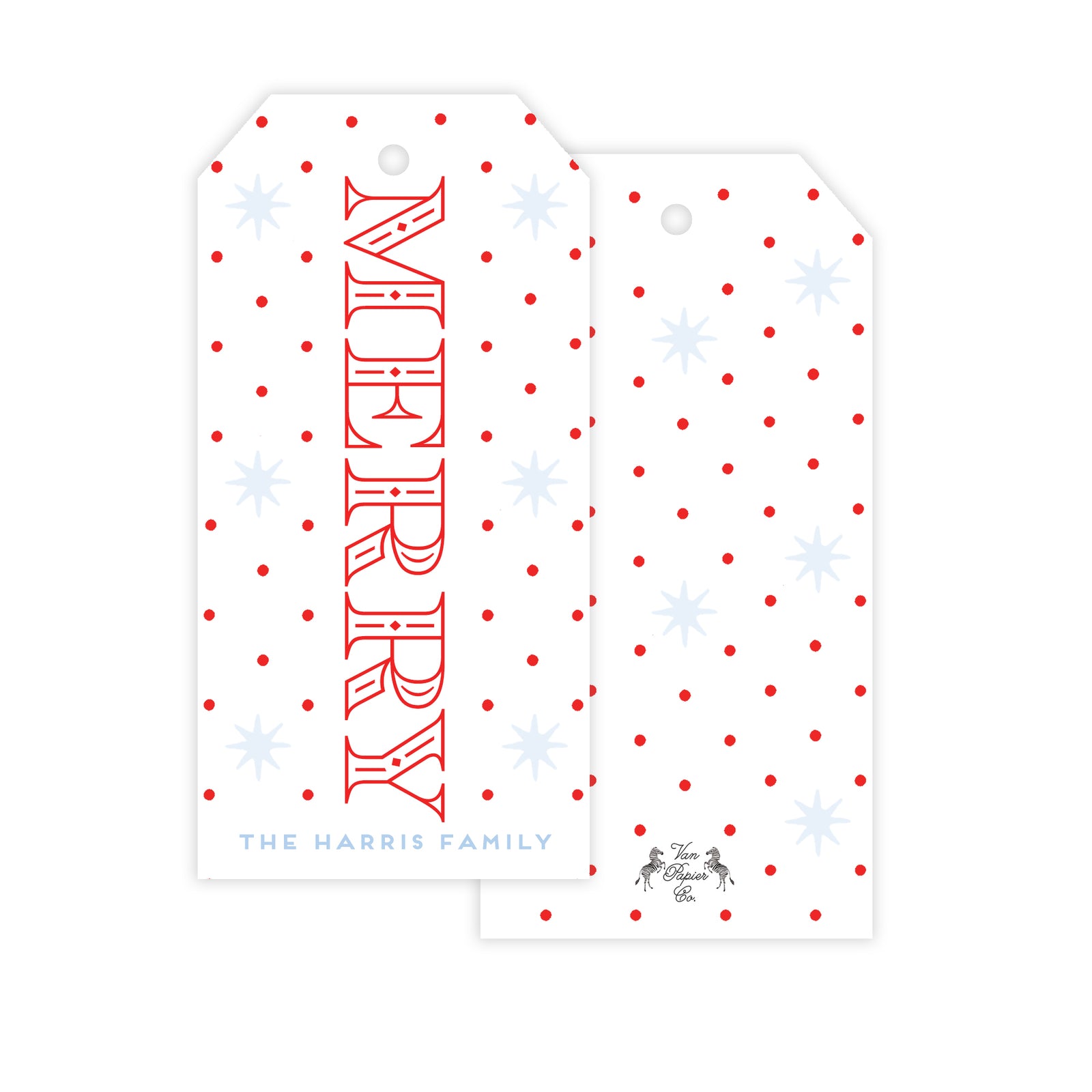 Star Dot Holiday Gift Tags
