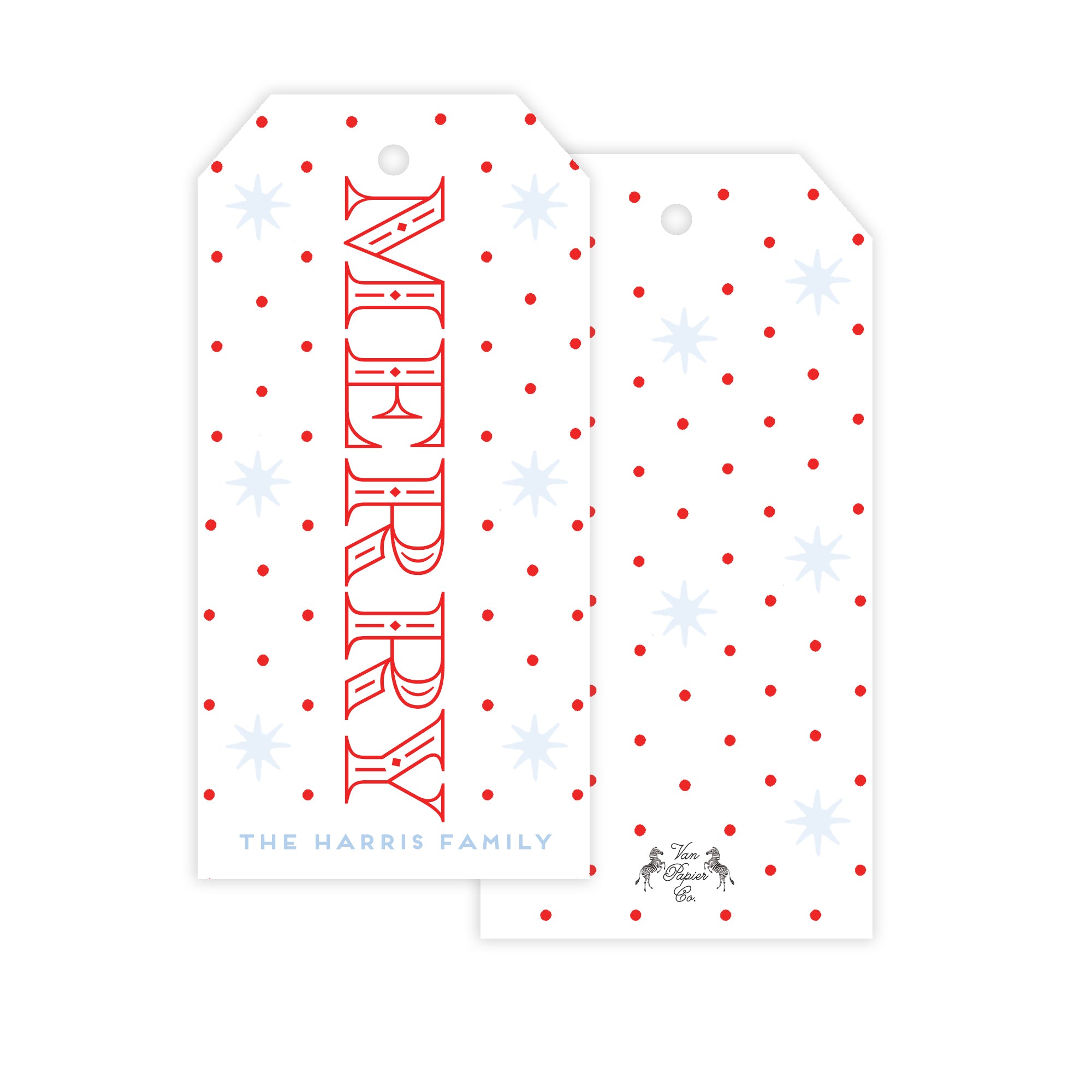 Star Dot Holiday Gift Tags