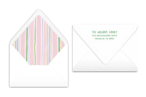 Pink Merry and Bright Christmas Card