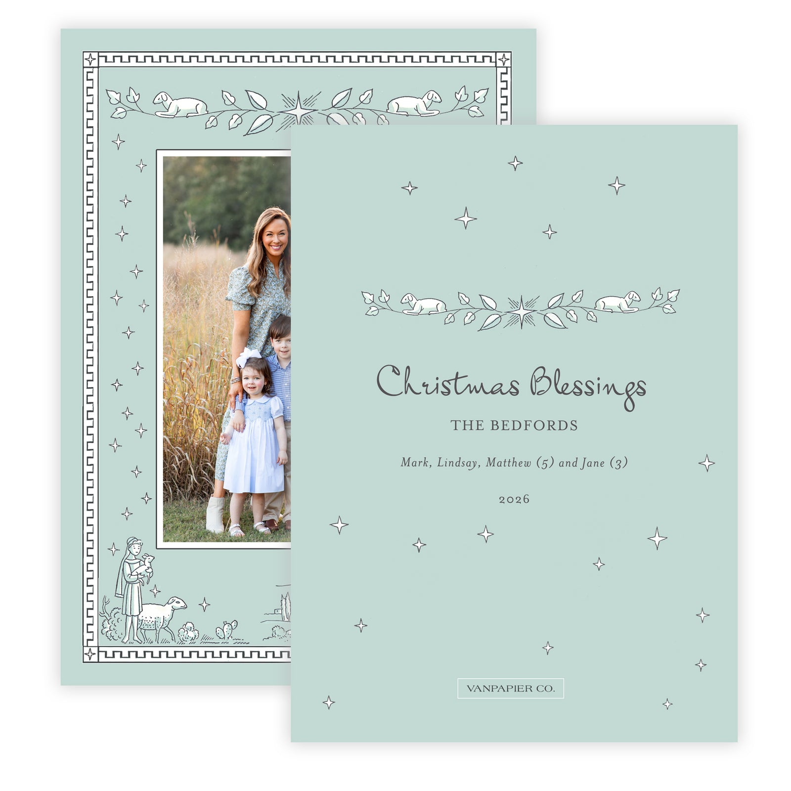 Mint Nativity Christmas Card
