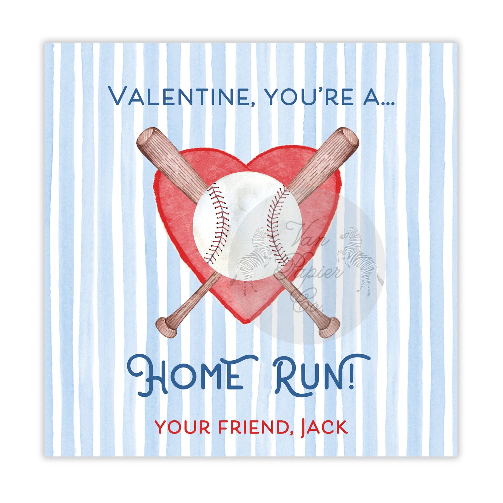 You're a Home Run Valentine Cards