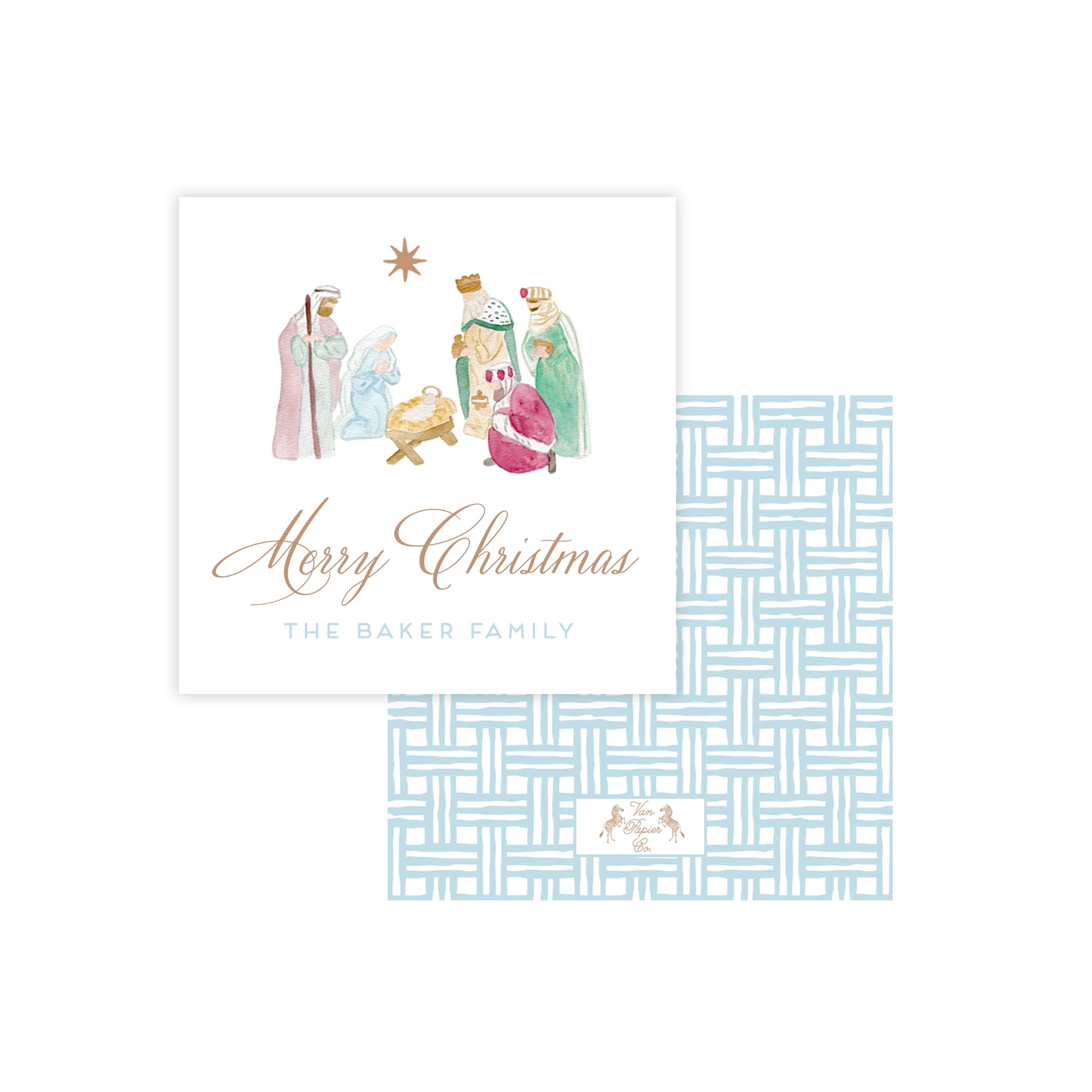 Watercolor Nativity Gift Tags