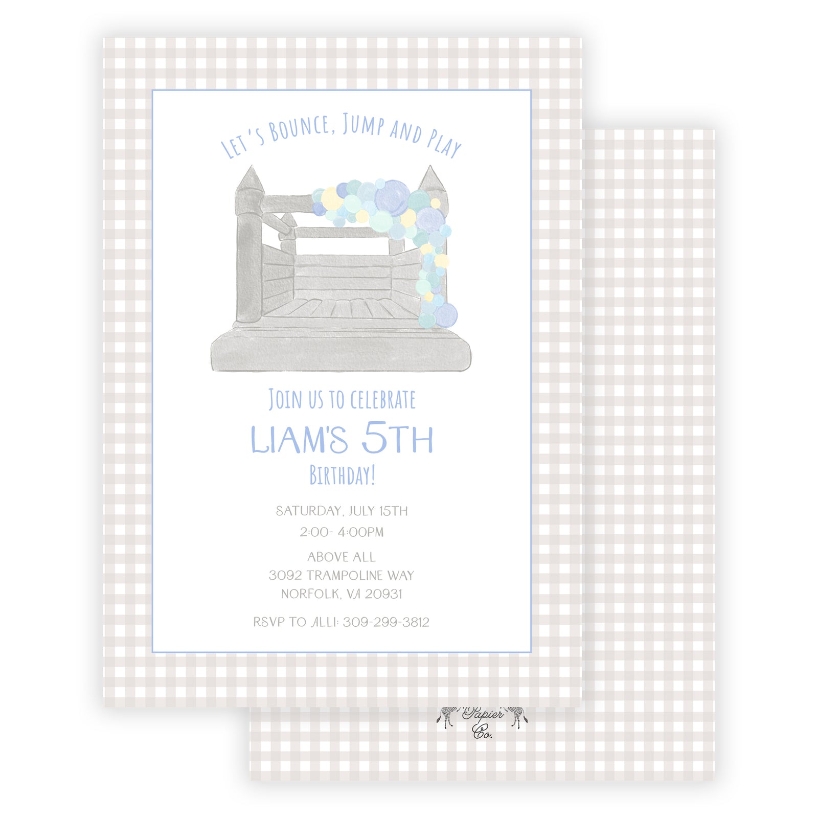 Bounce House Birthday Invitation