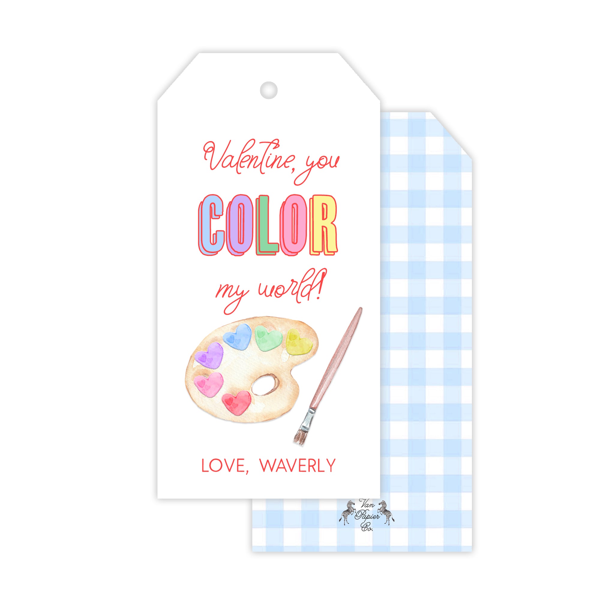 Color My World Valentine Tag