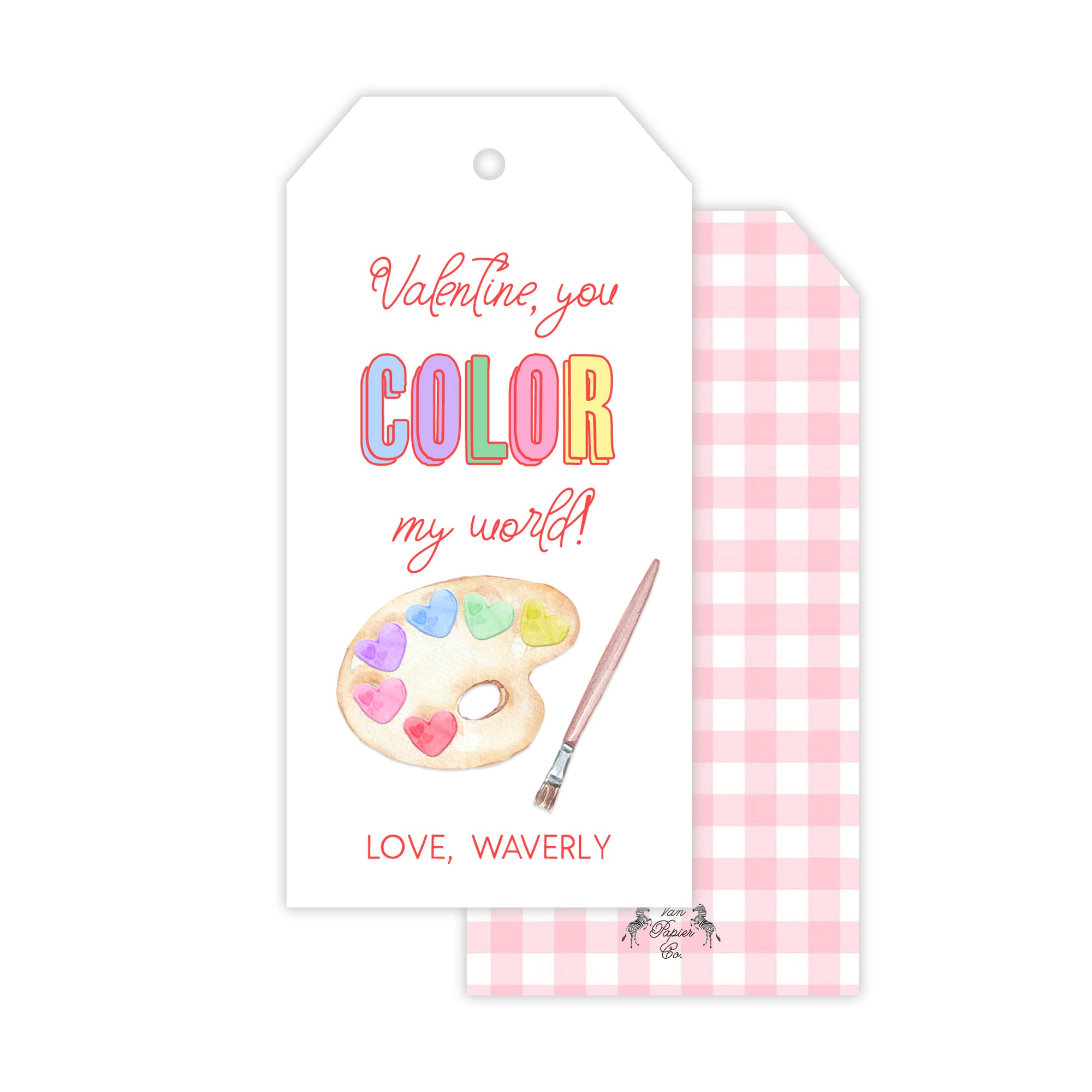 Color My World Valentine Tag