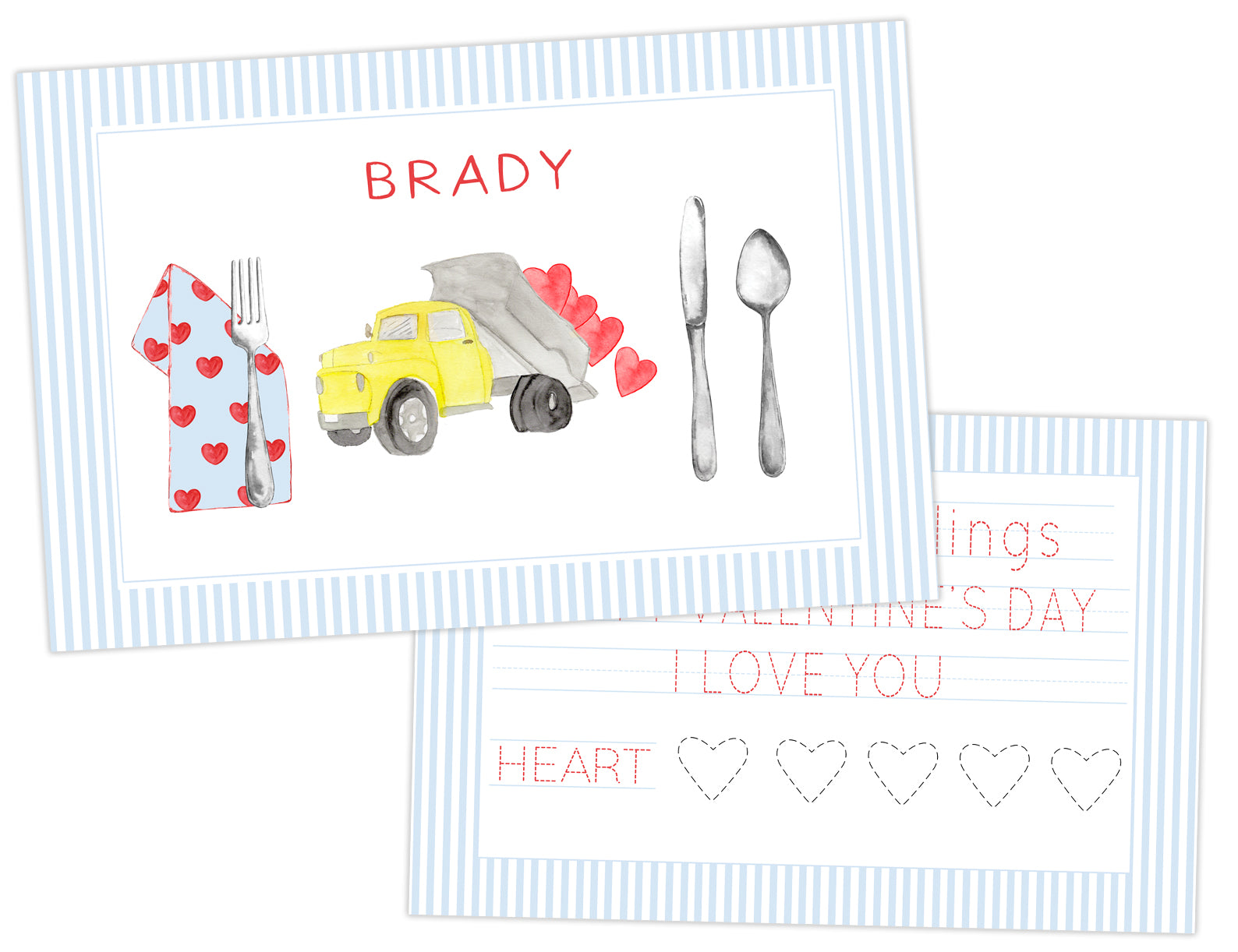 Valentine Placemat Blue
