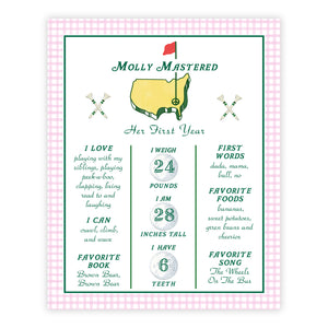 Mastered First Year Milestone Poster