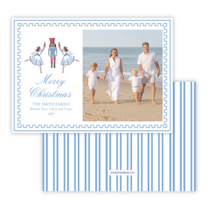 Christmas card with nutcracker theme.