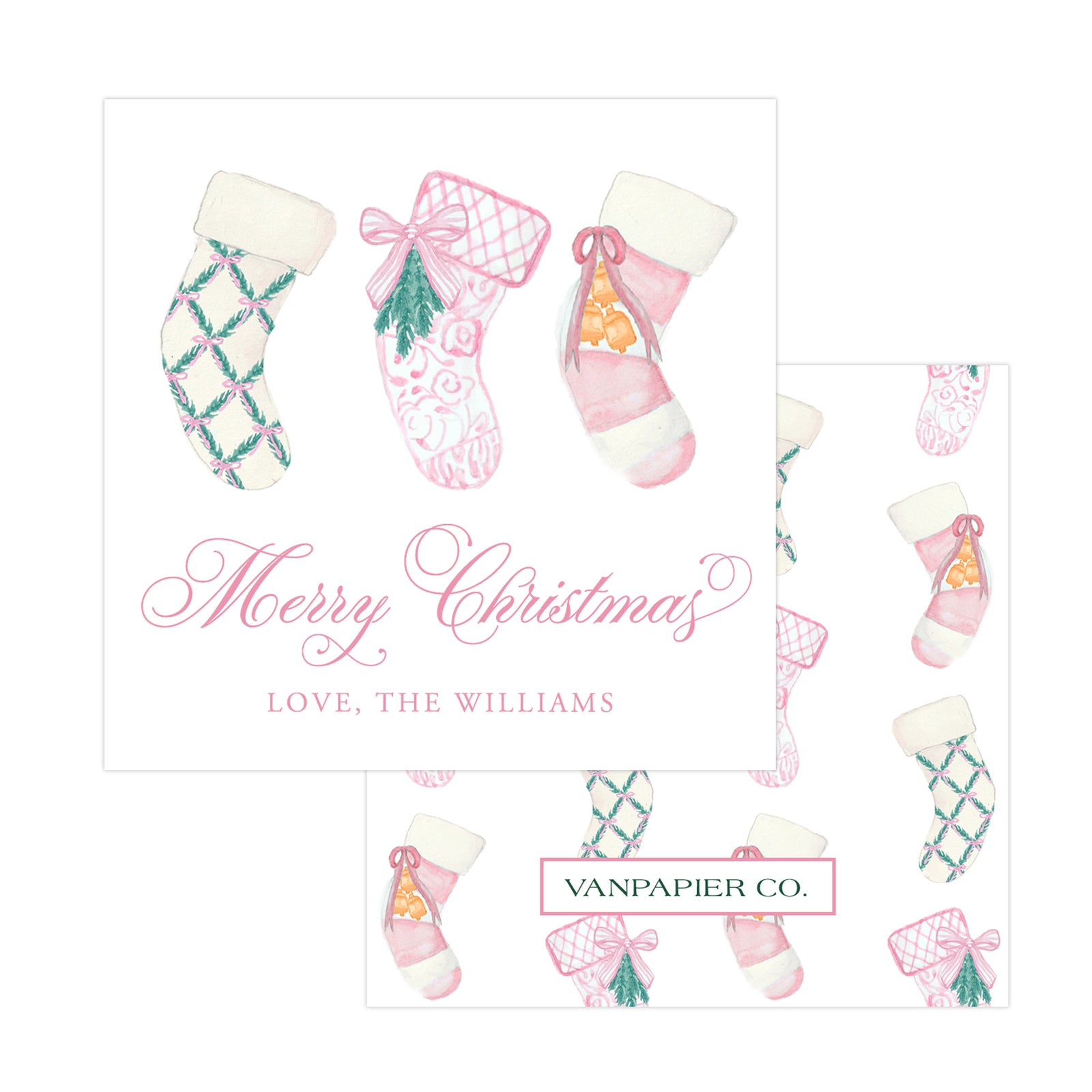 Watercolor Stocking Gift Tags