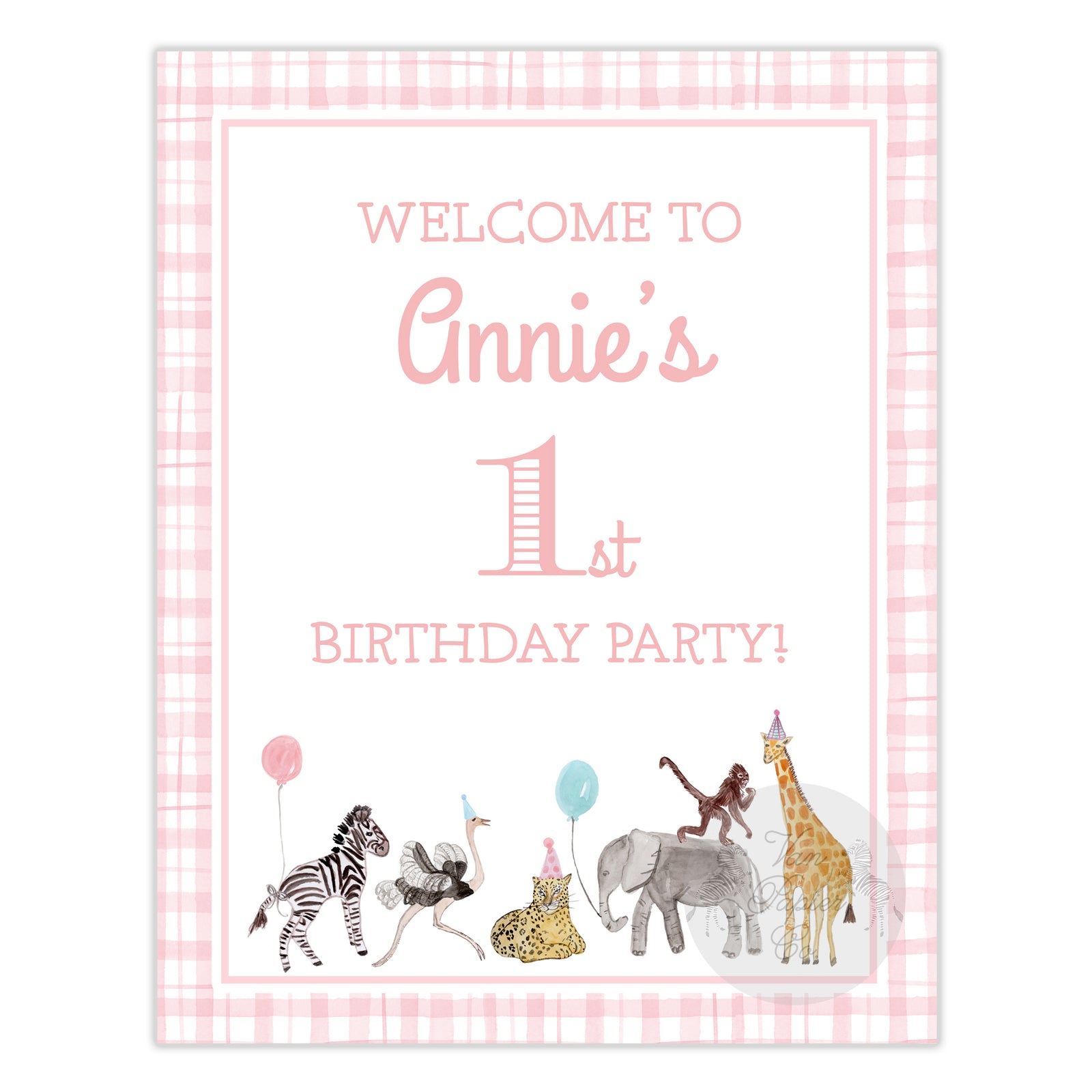 Party Animals Welcome Sign