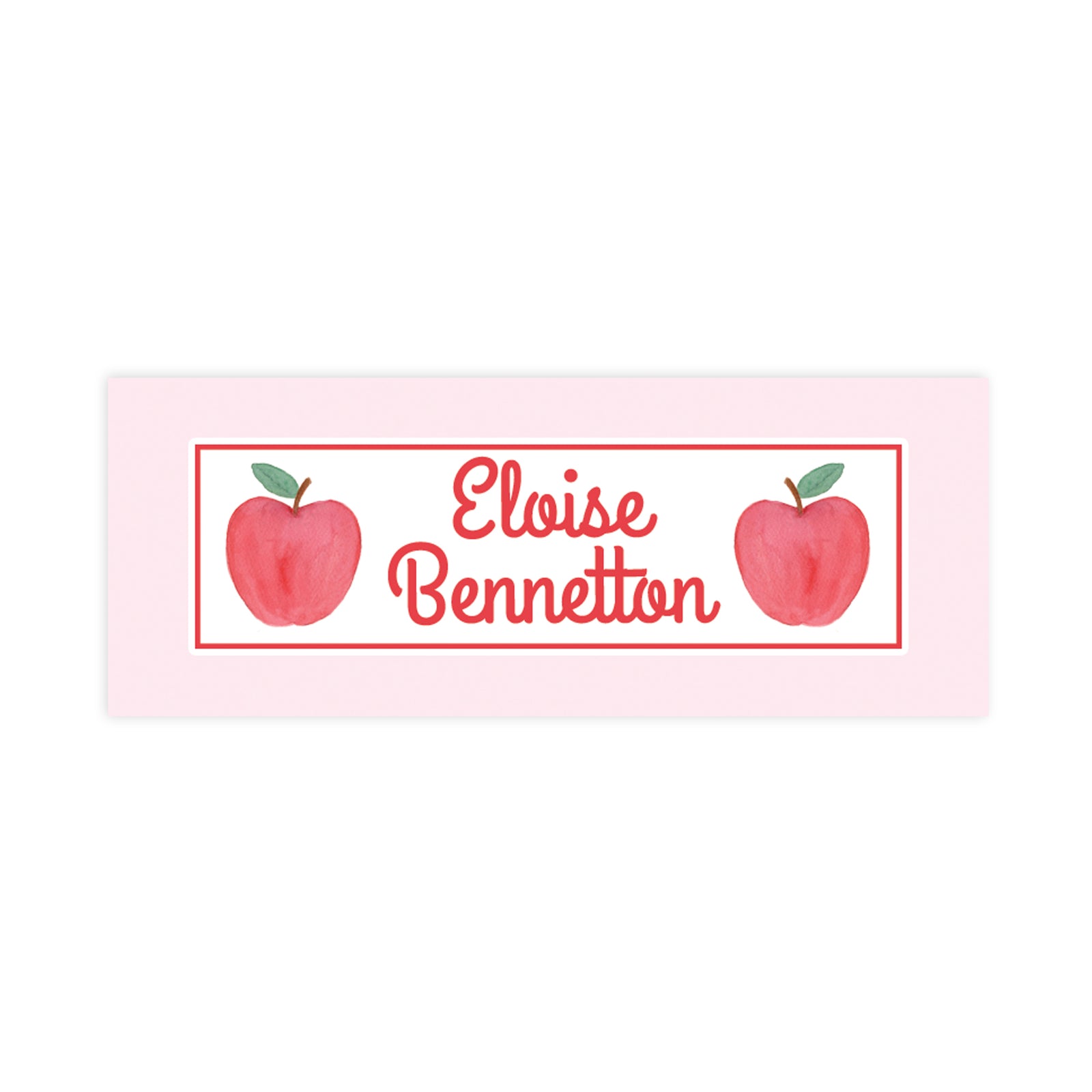 Pink Apple Label Stickers