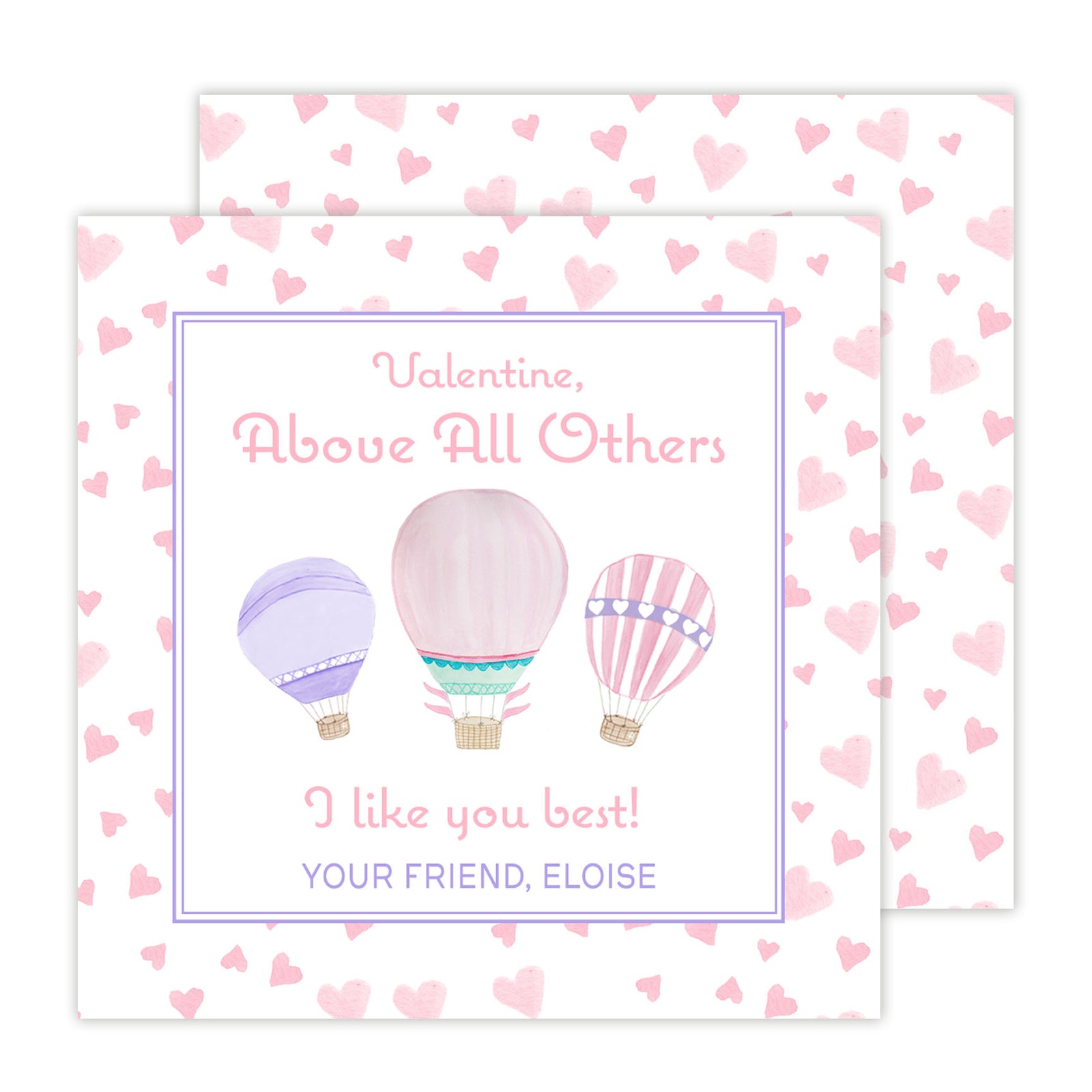 Above All Balloon Valentine Cards