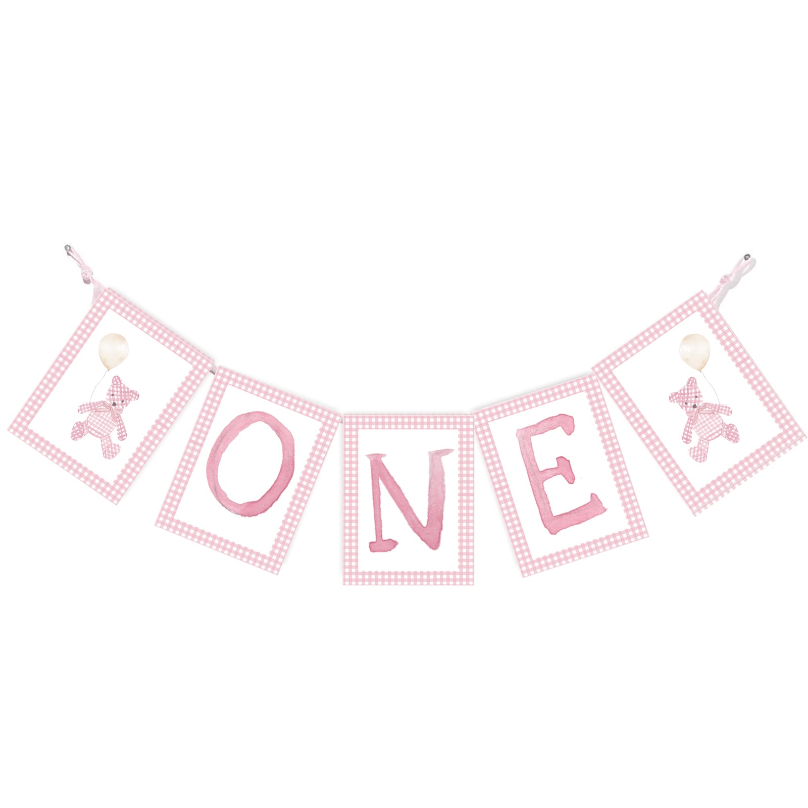 "ONE" Beary 1st Birthday High Chair Banner