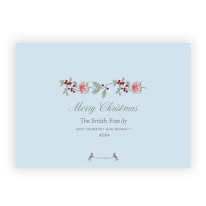 Holly Garland Christmas Card