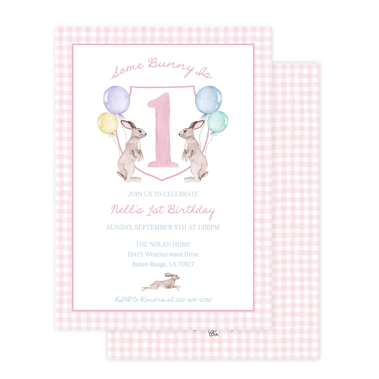 Some Bunny is 1 Birthday Invitation